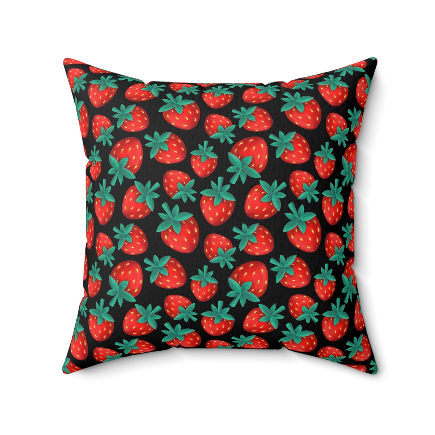 Strawberry Square Pillow