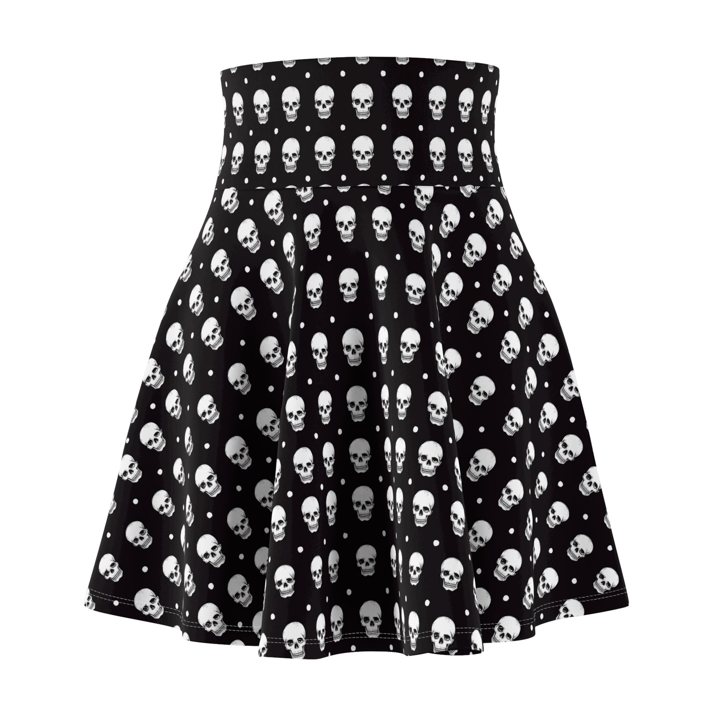 Skull Polka Skater Skirt