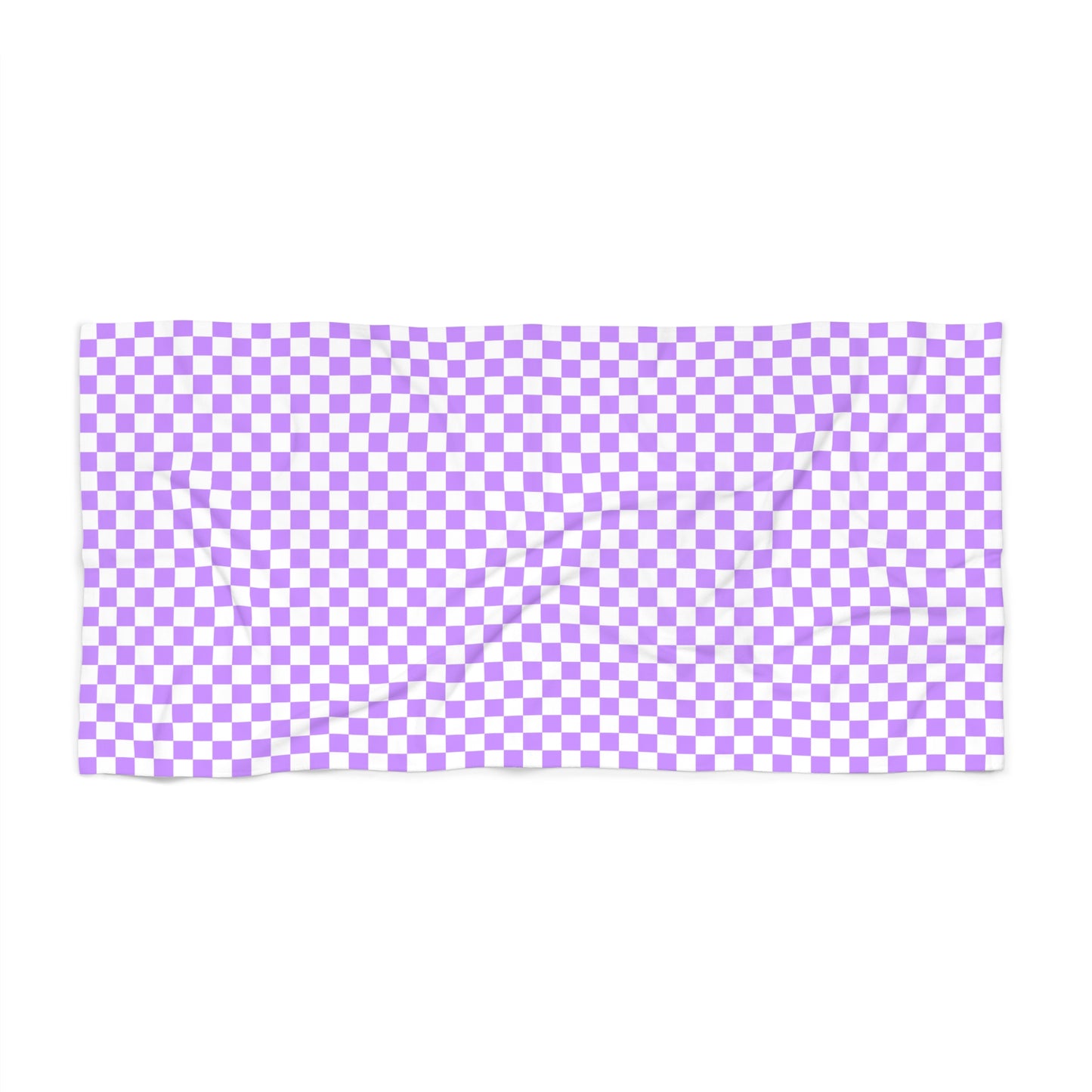 Purple Checkerboard Beach Towel