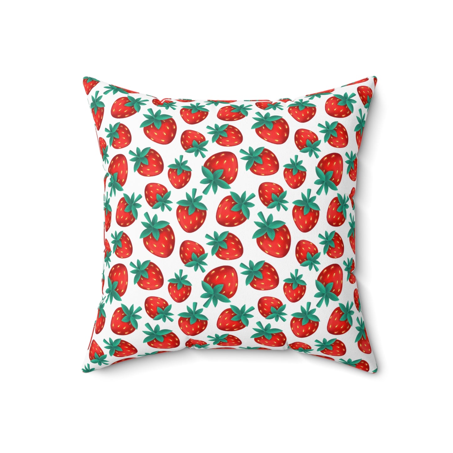Strawberry Square Pillow