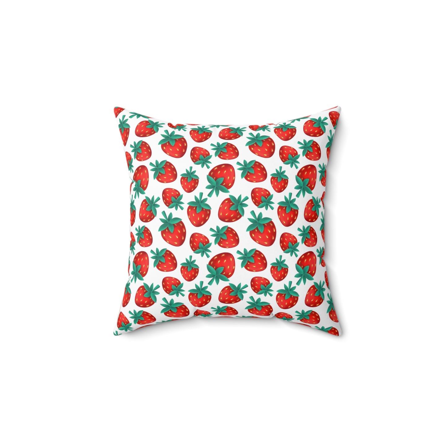 Strawberry Square Pillow