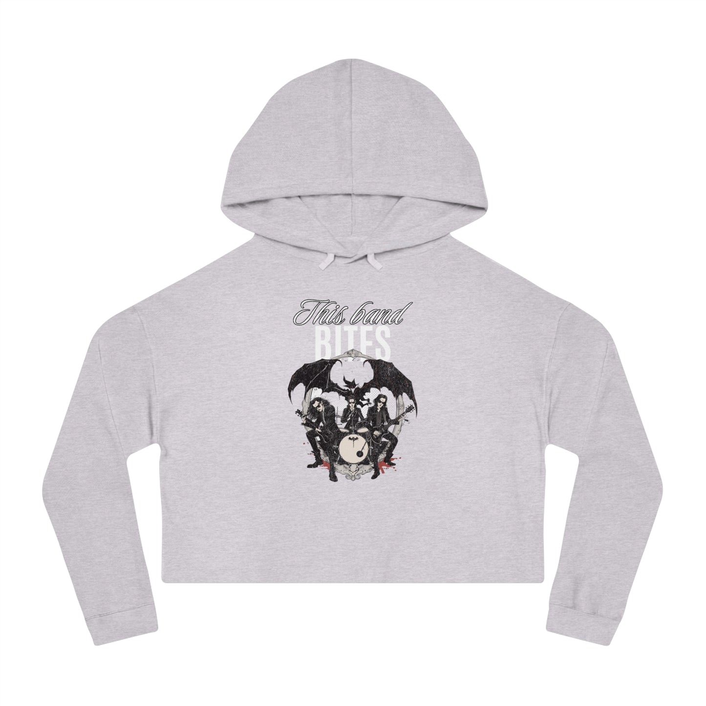 This Band Bites Cropped Hooded Sweatshirt