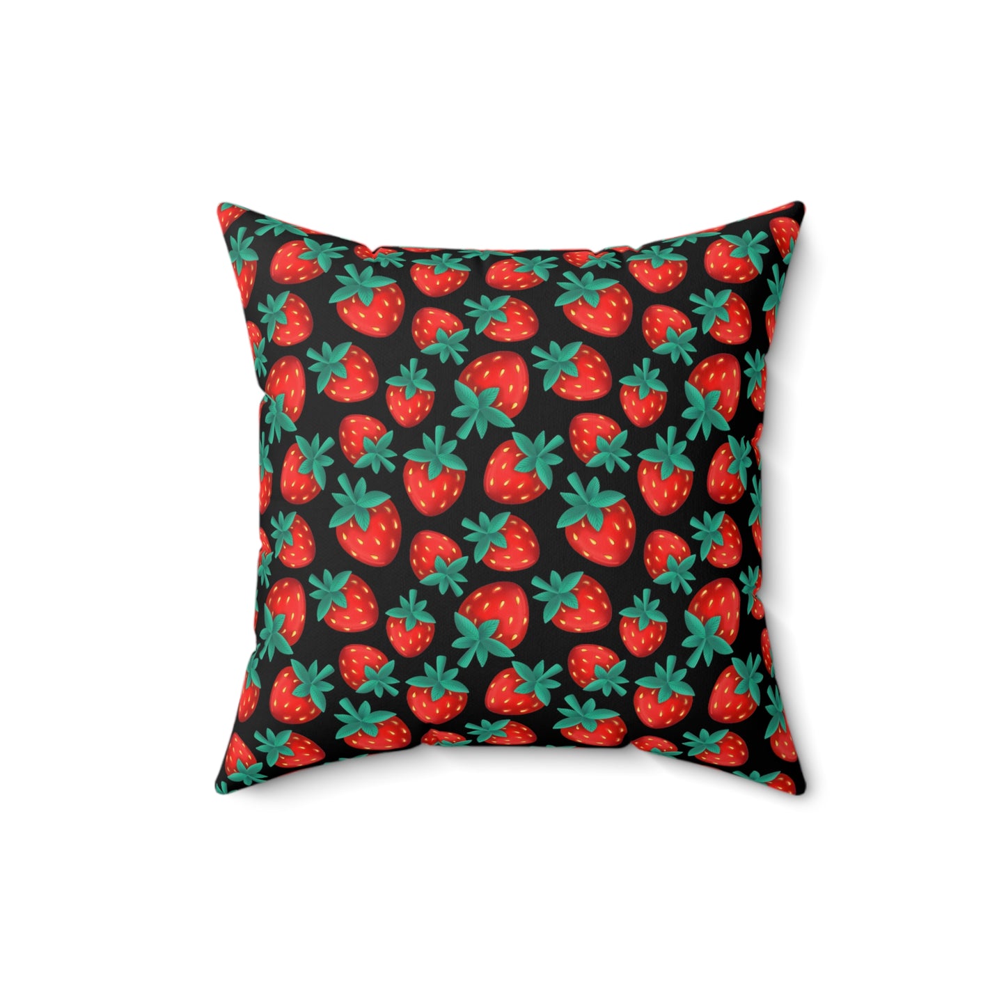 Strawberry Square Pillow
