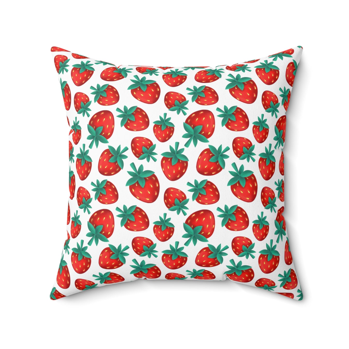 Strawberry Square Pillow