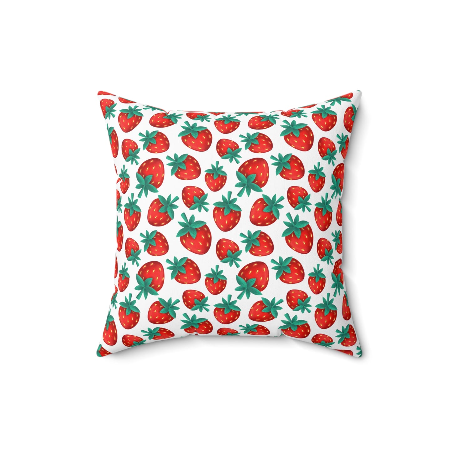 Strawberry Square Pillow