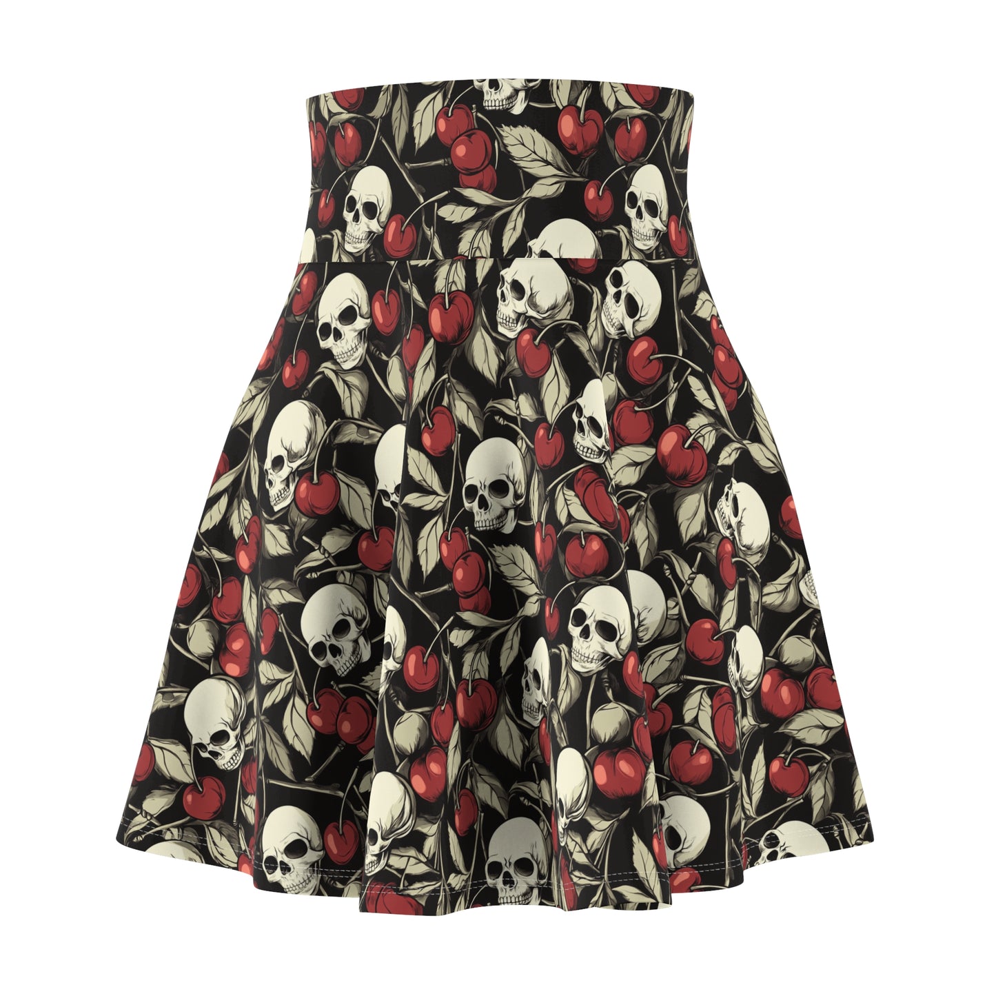 Cherry Goth Skater Skirt