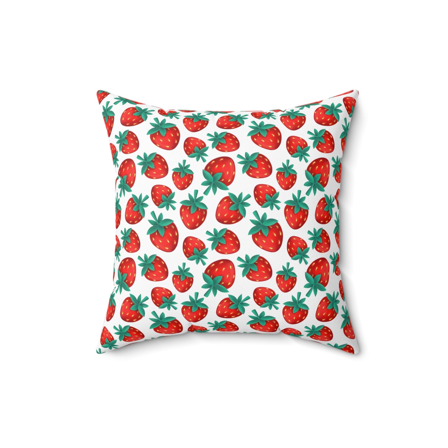 Strawberry Square Pillow