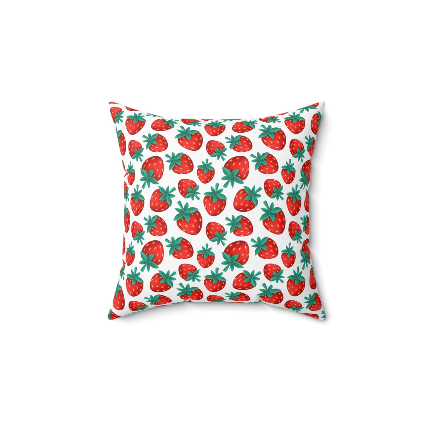 Strawberry Square Pillow