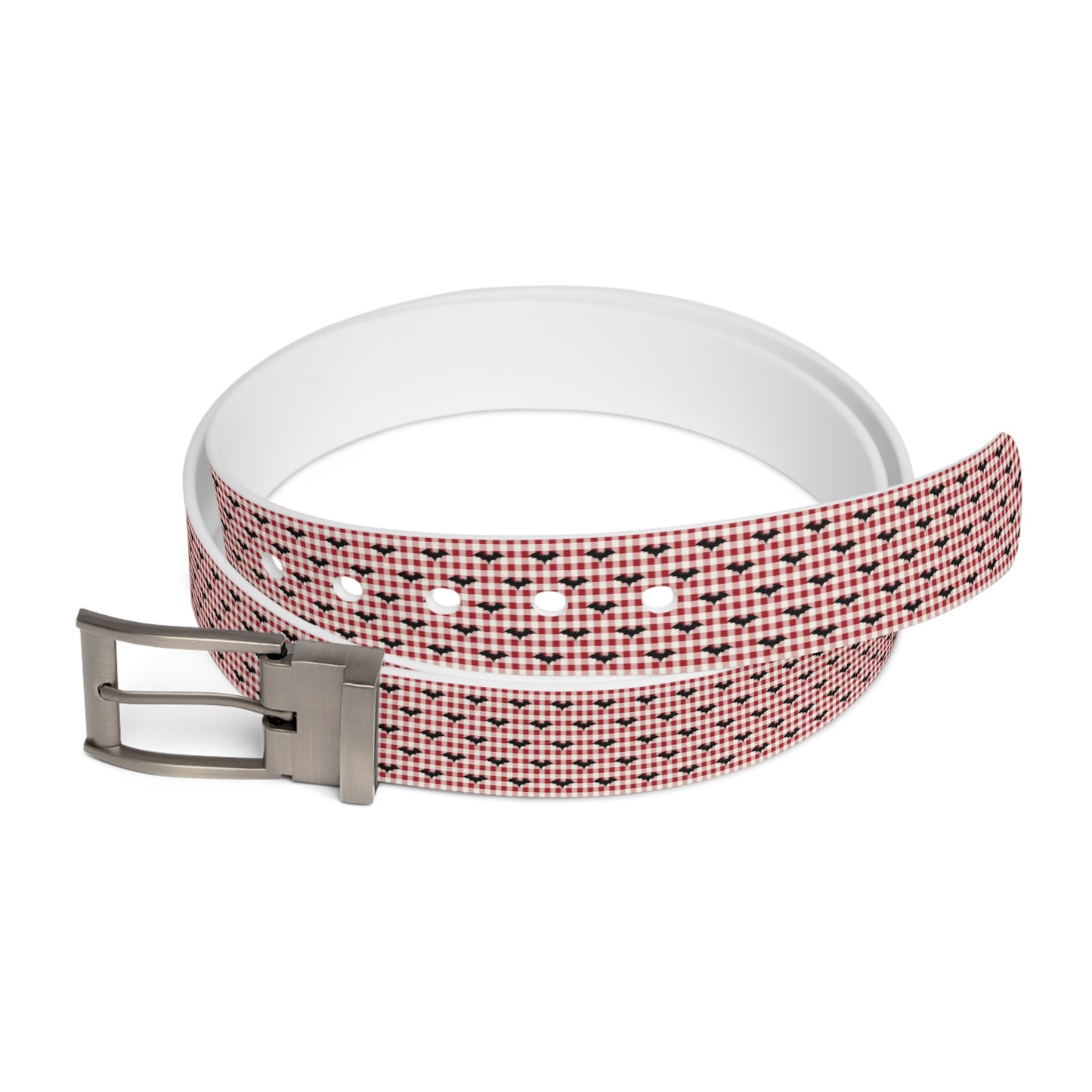 Gothic Gingham Bat Charm Belt