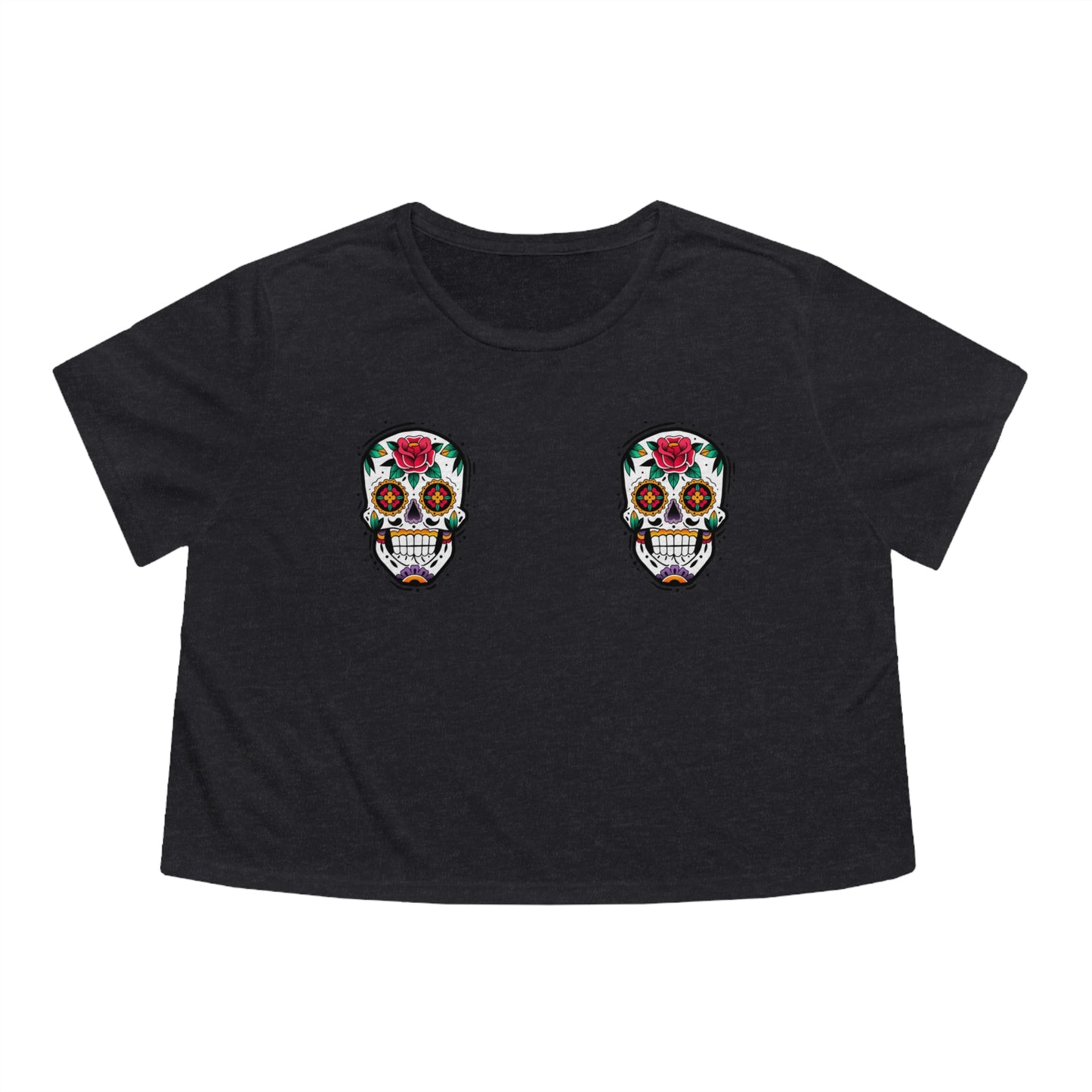 Calavera Flowy Cropped Tee