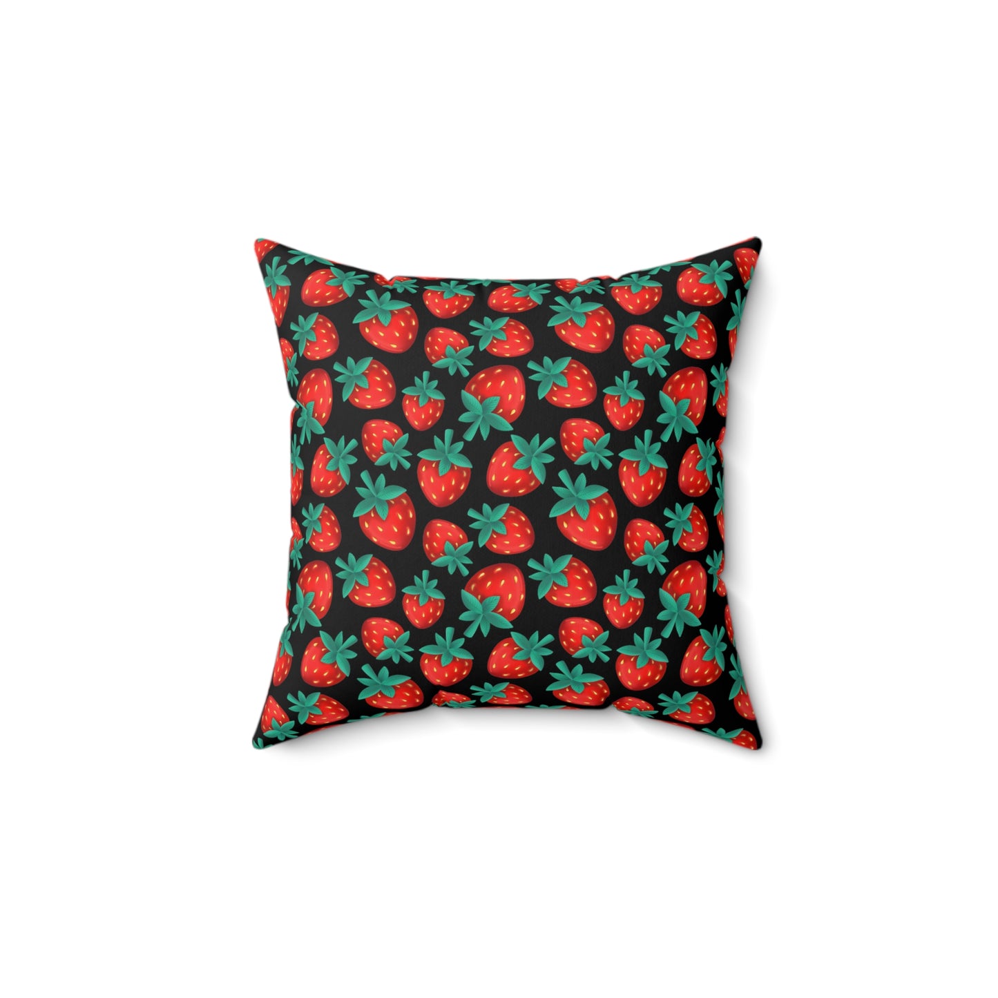 Strawberry Square Pillow
