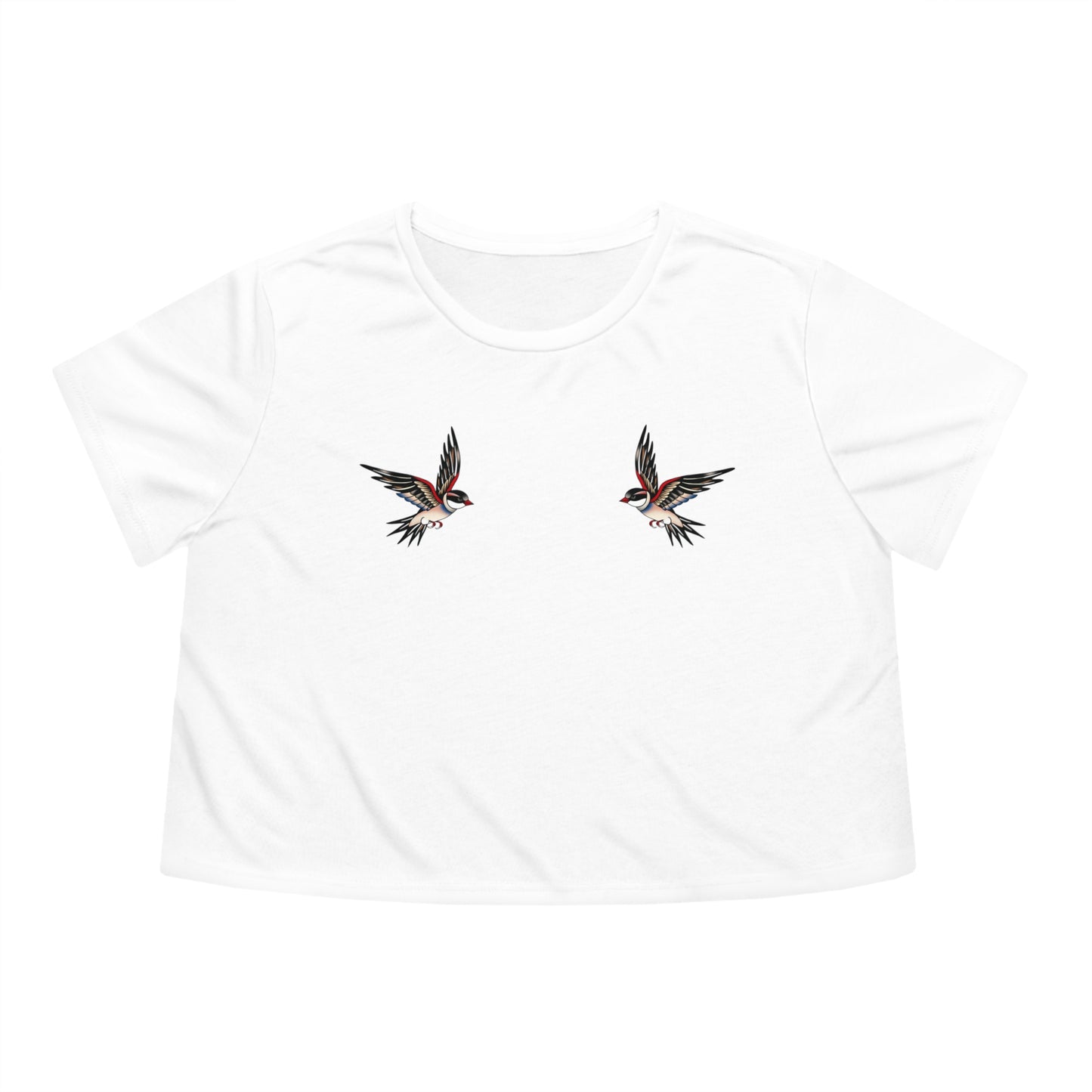 Swallowed Flowy Cropped Tee