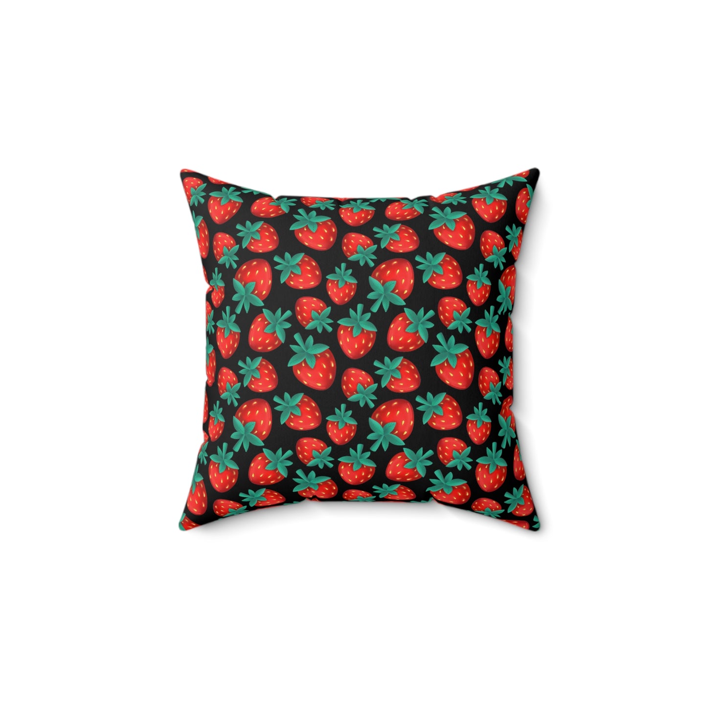 Strawberry Square Pillow