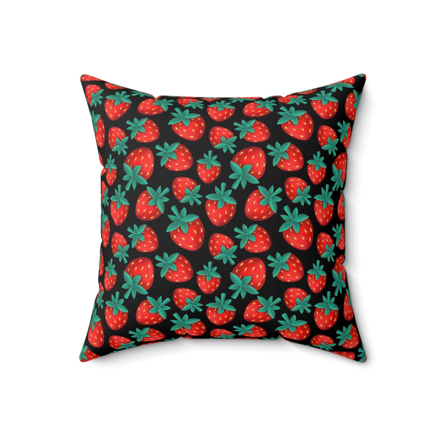 Strawberry Square Pillow