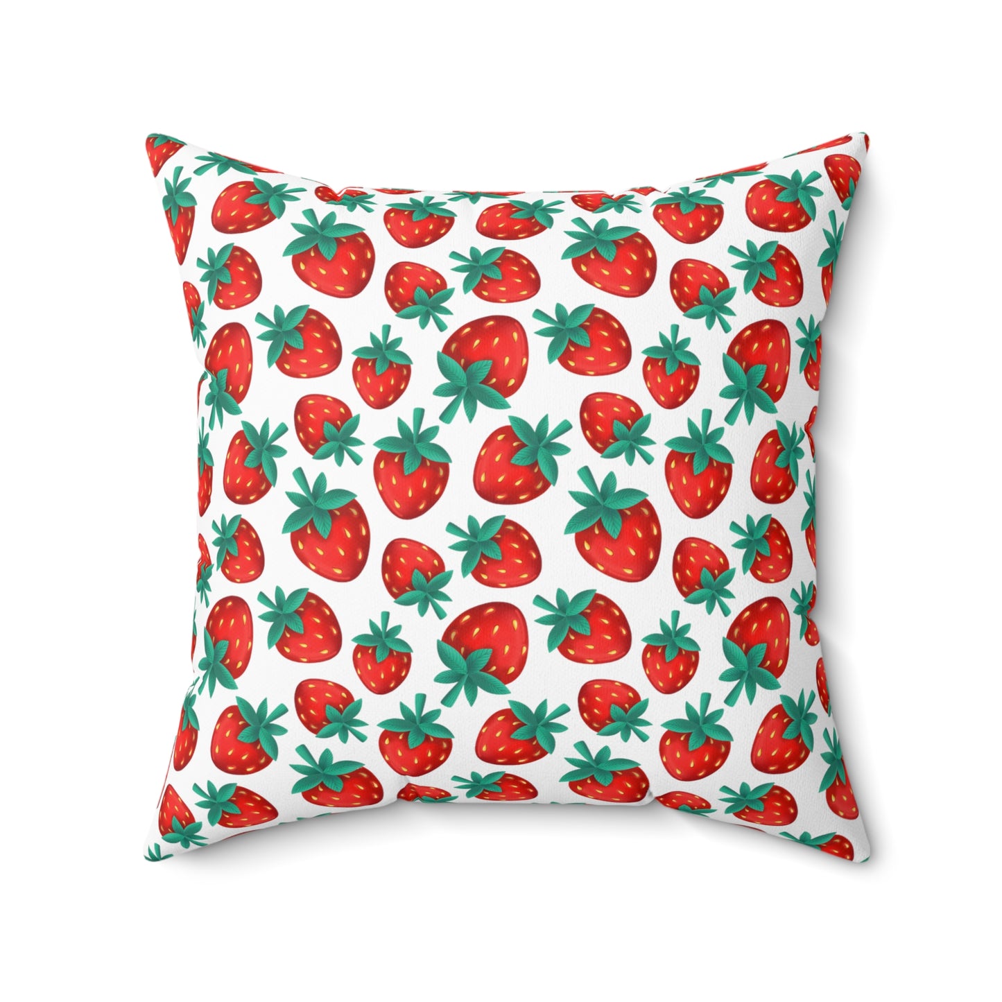 Strawberry Square Pillow