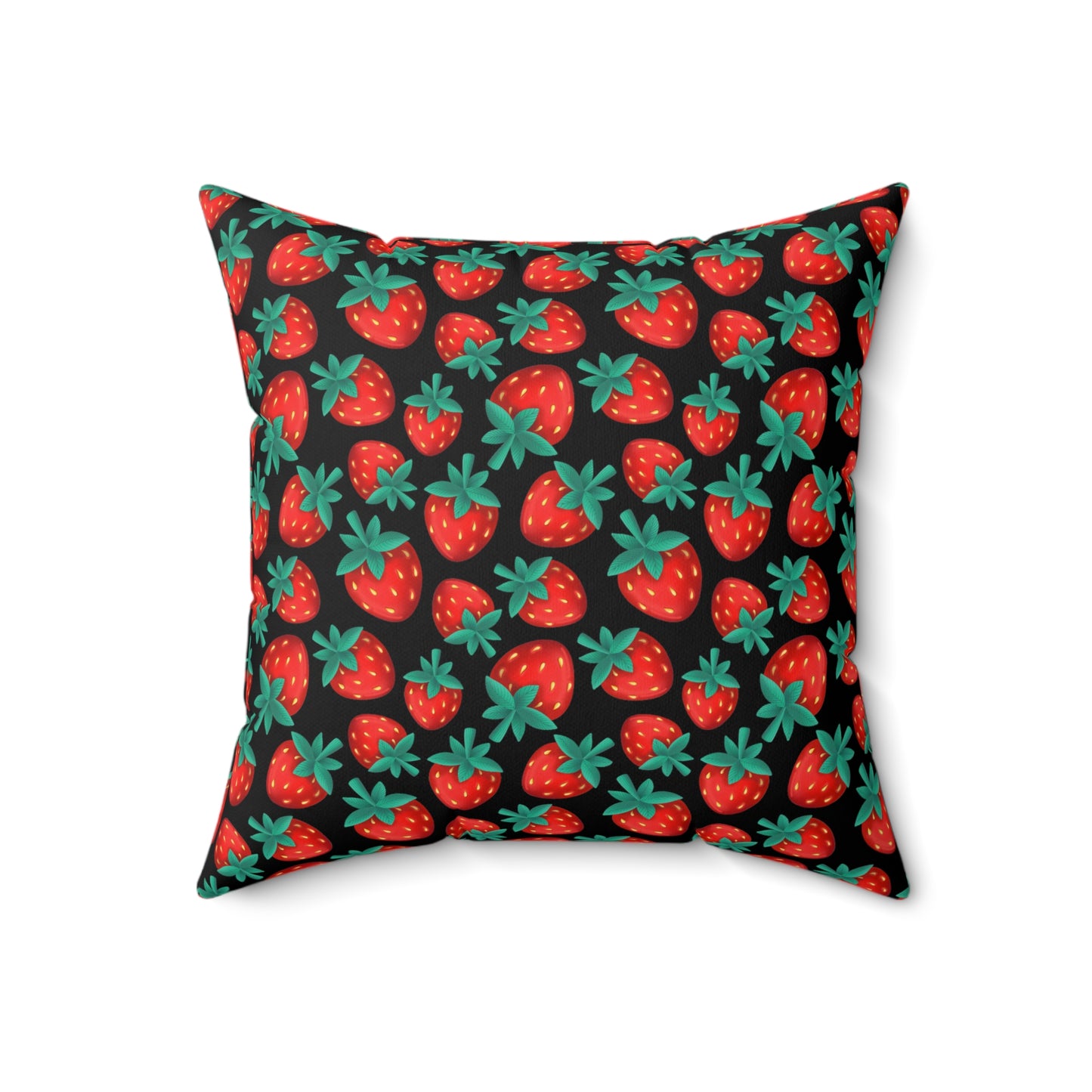 Strawberry Square Pillow