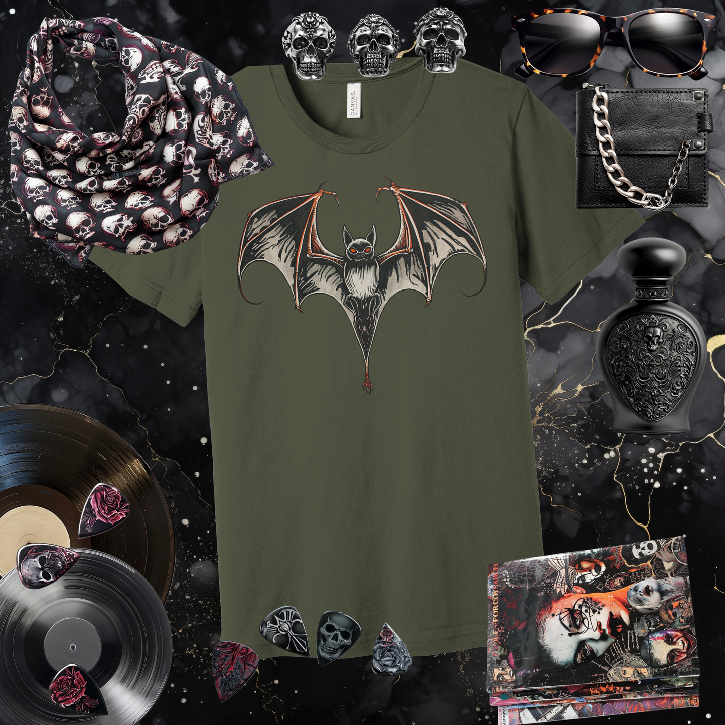 Boldly Batty Front Image T-Shirt