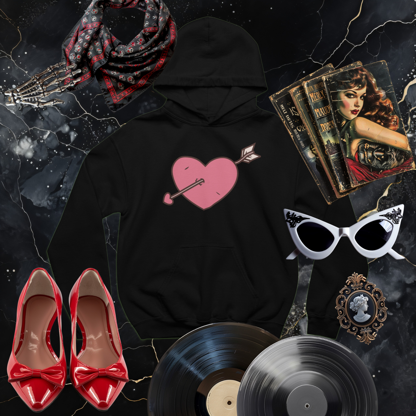 Good Girls go to Heaven Heart Front Hoodie