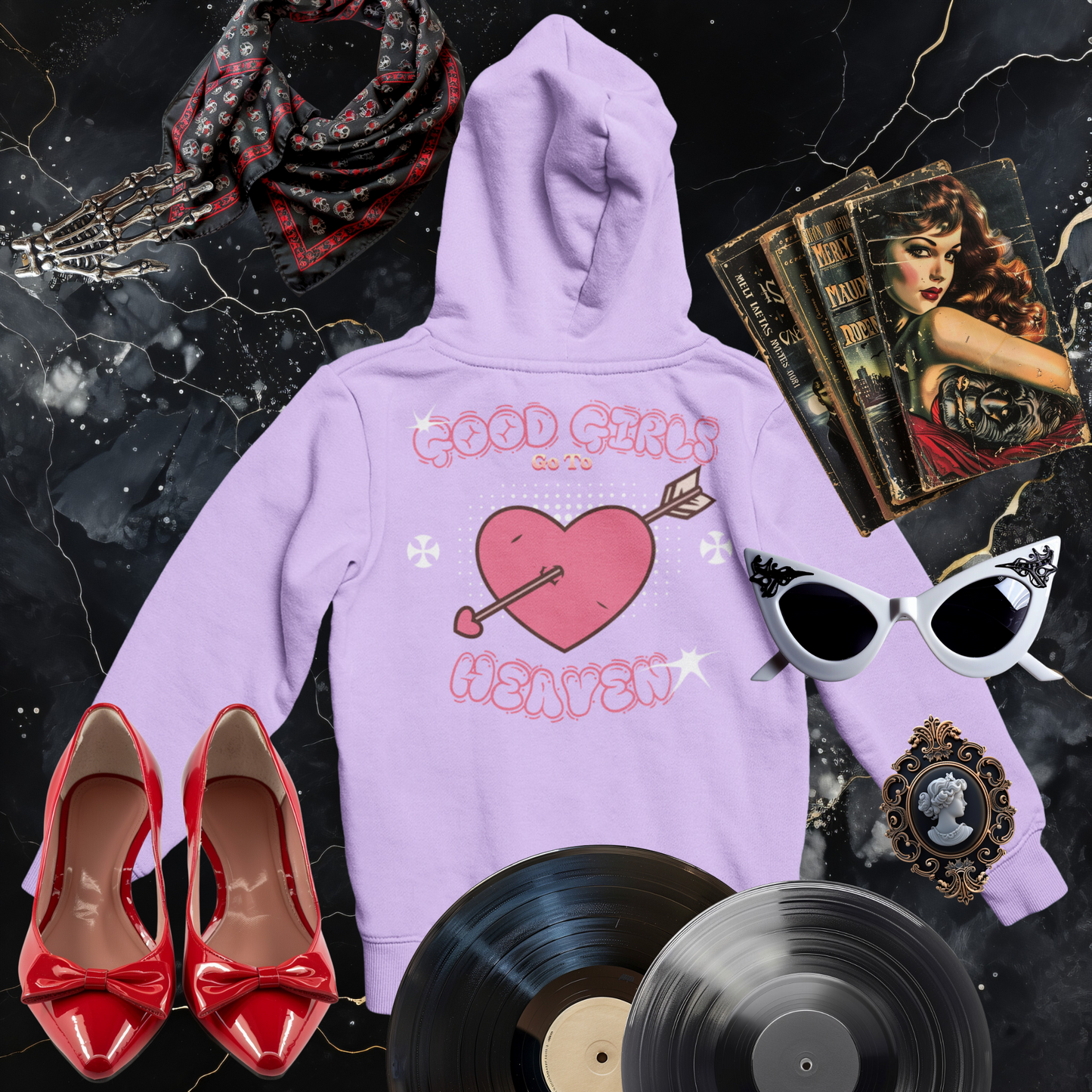 Good Girls go to Heaven Front and Back Hoodie