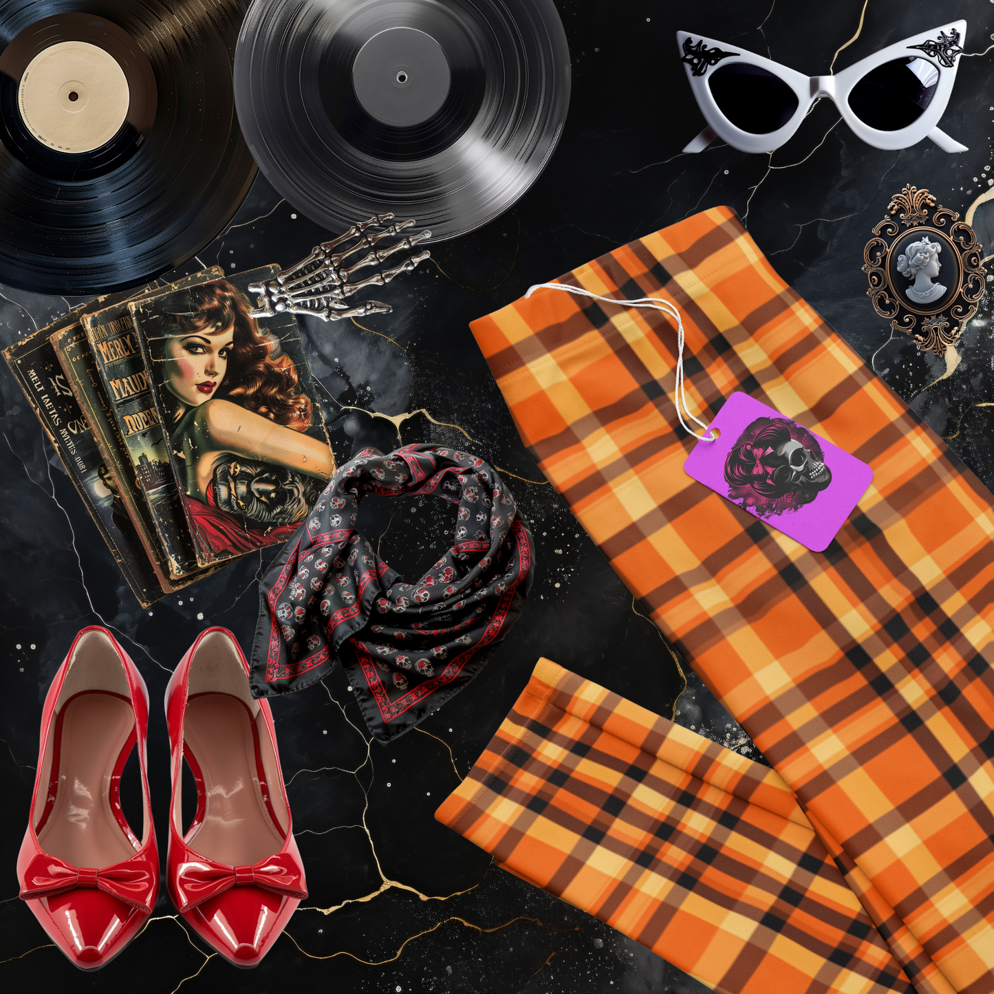 Harvest Plaid Capri Leggings