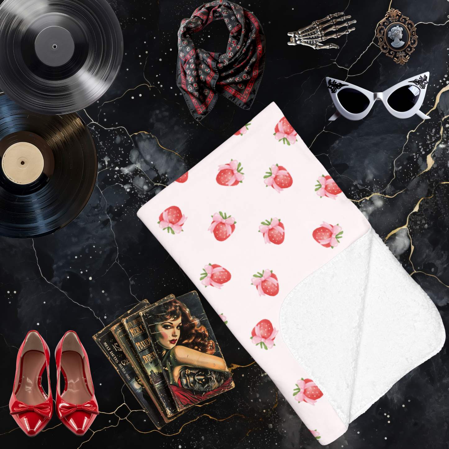 Strawberry Pink Arctic Fleece Blanket