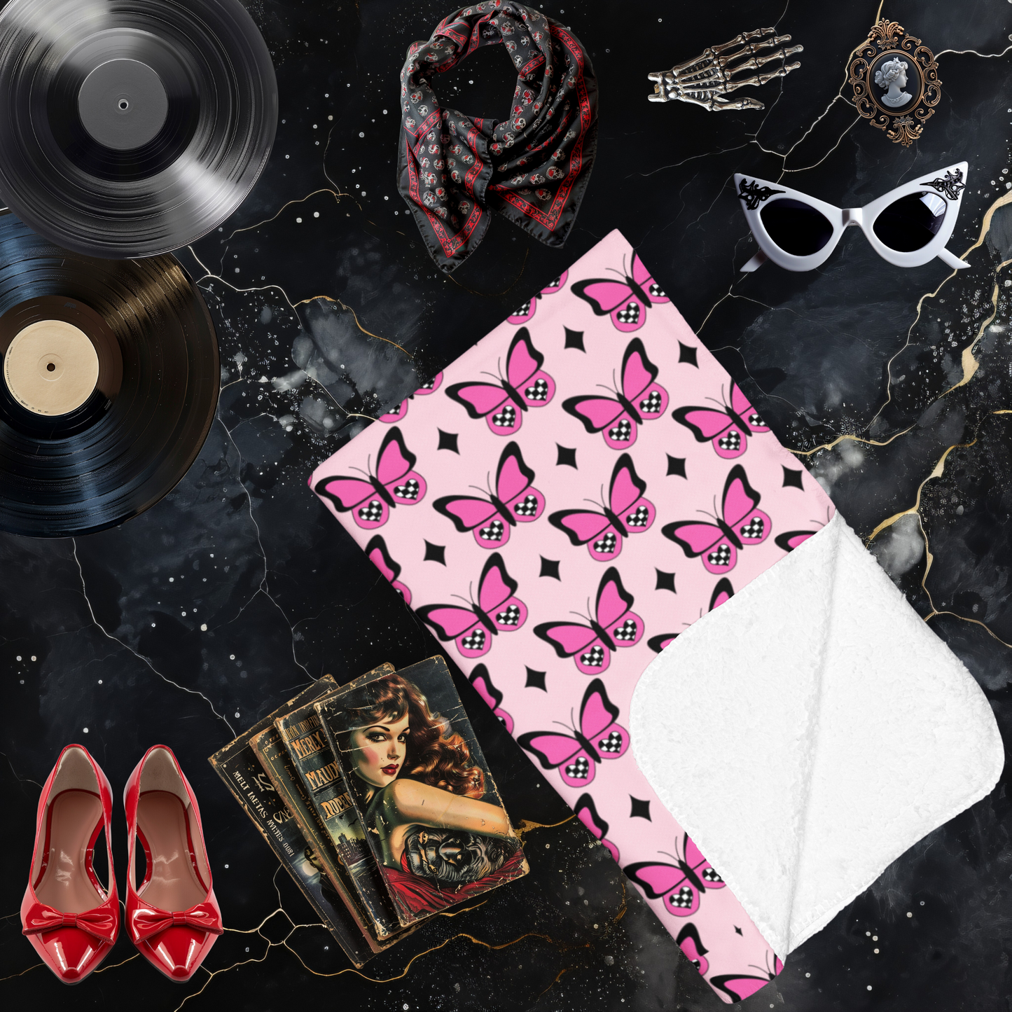 Y2K Butterflies Arctic Fleece Blanket