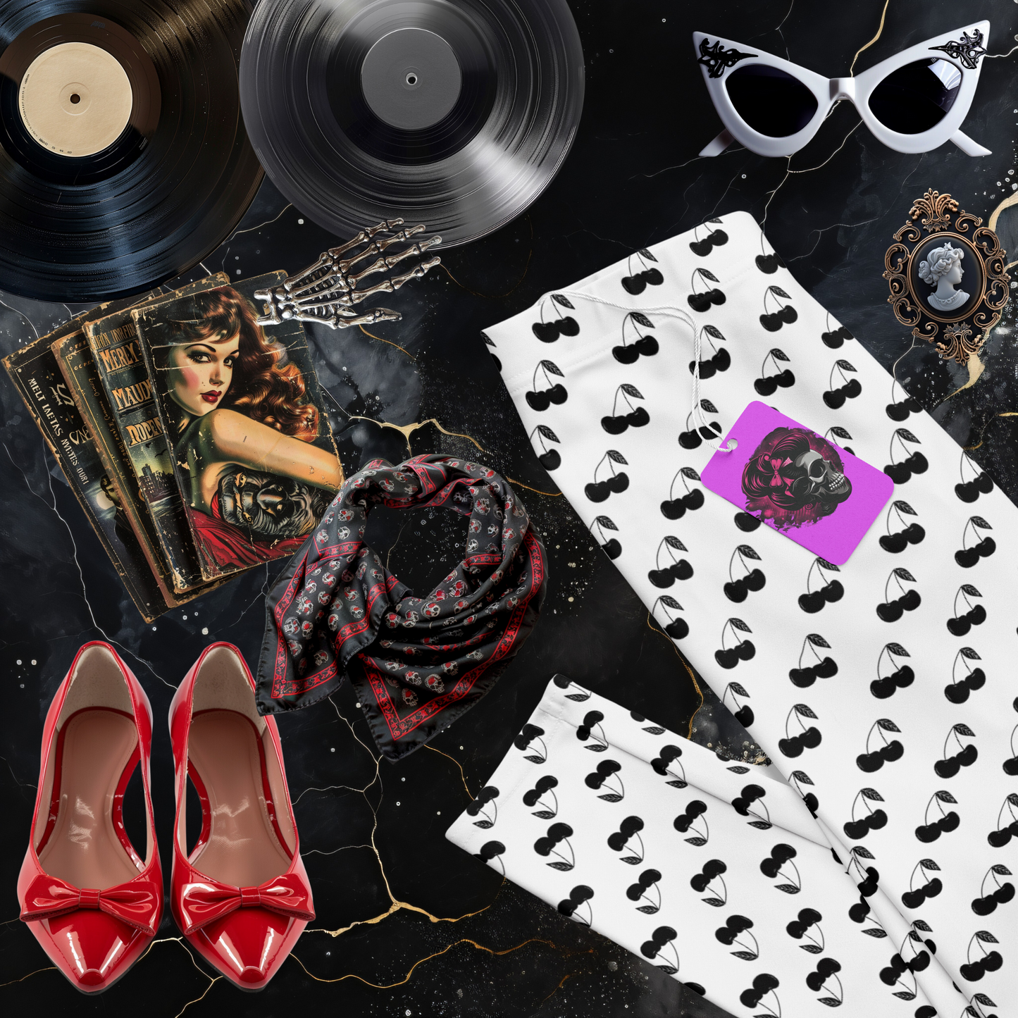 Black Cherry Capri Leggings