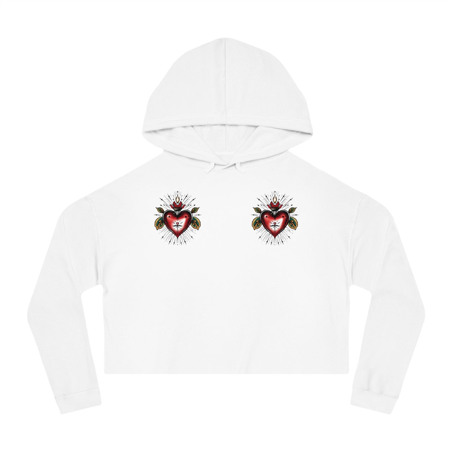 Sacred Heart Cropped Hooded Sweatshirt