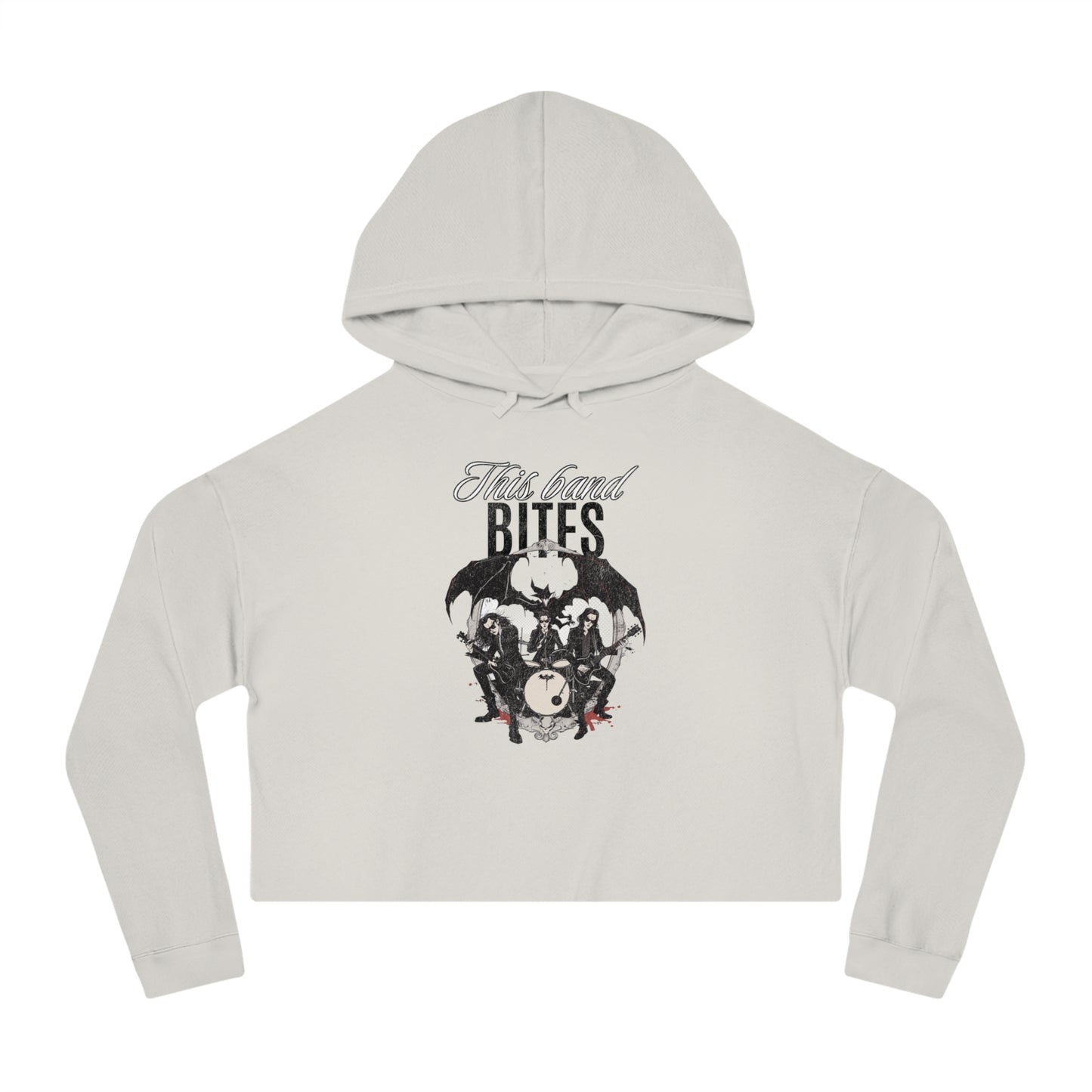 This Band Bites Cropped Hooded Sweatshirt