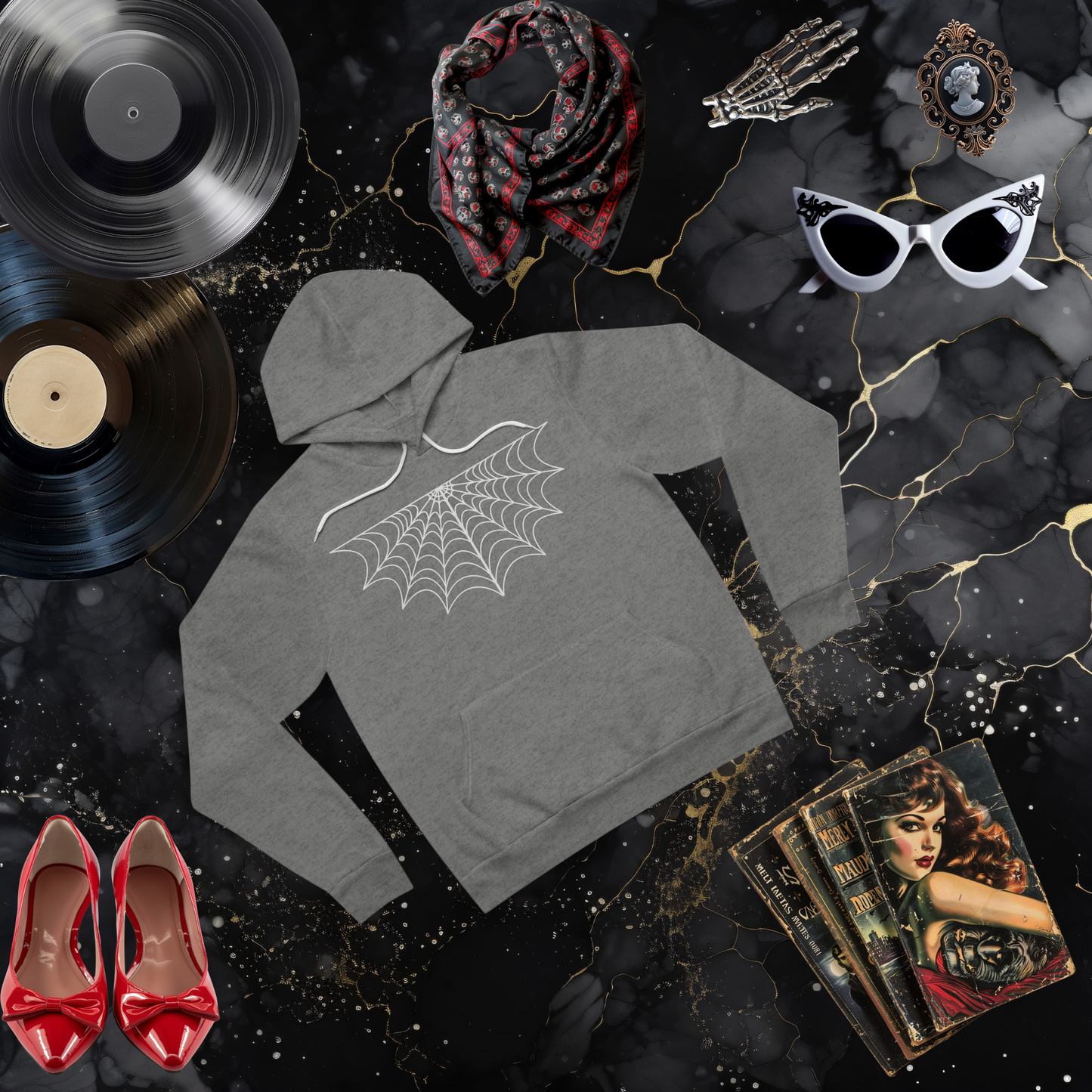 Under Her Web Pullover Hoodie