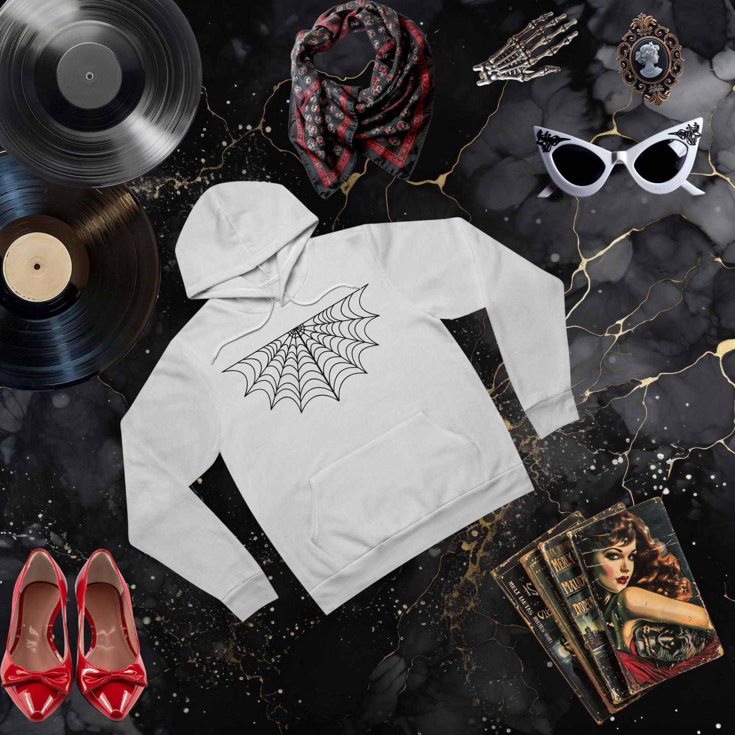 Under Her Web Pullover Hoodie