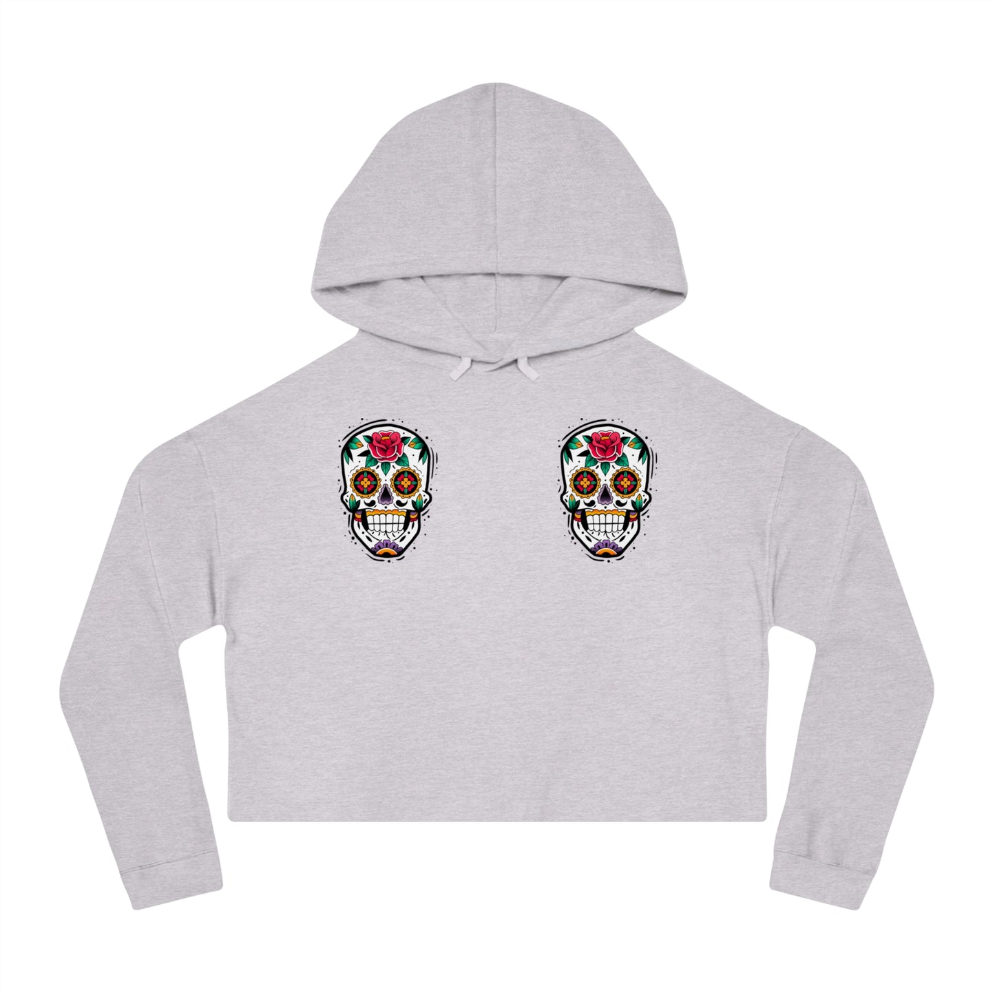 Calavera Cropped Hooded Sweatshirt