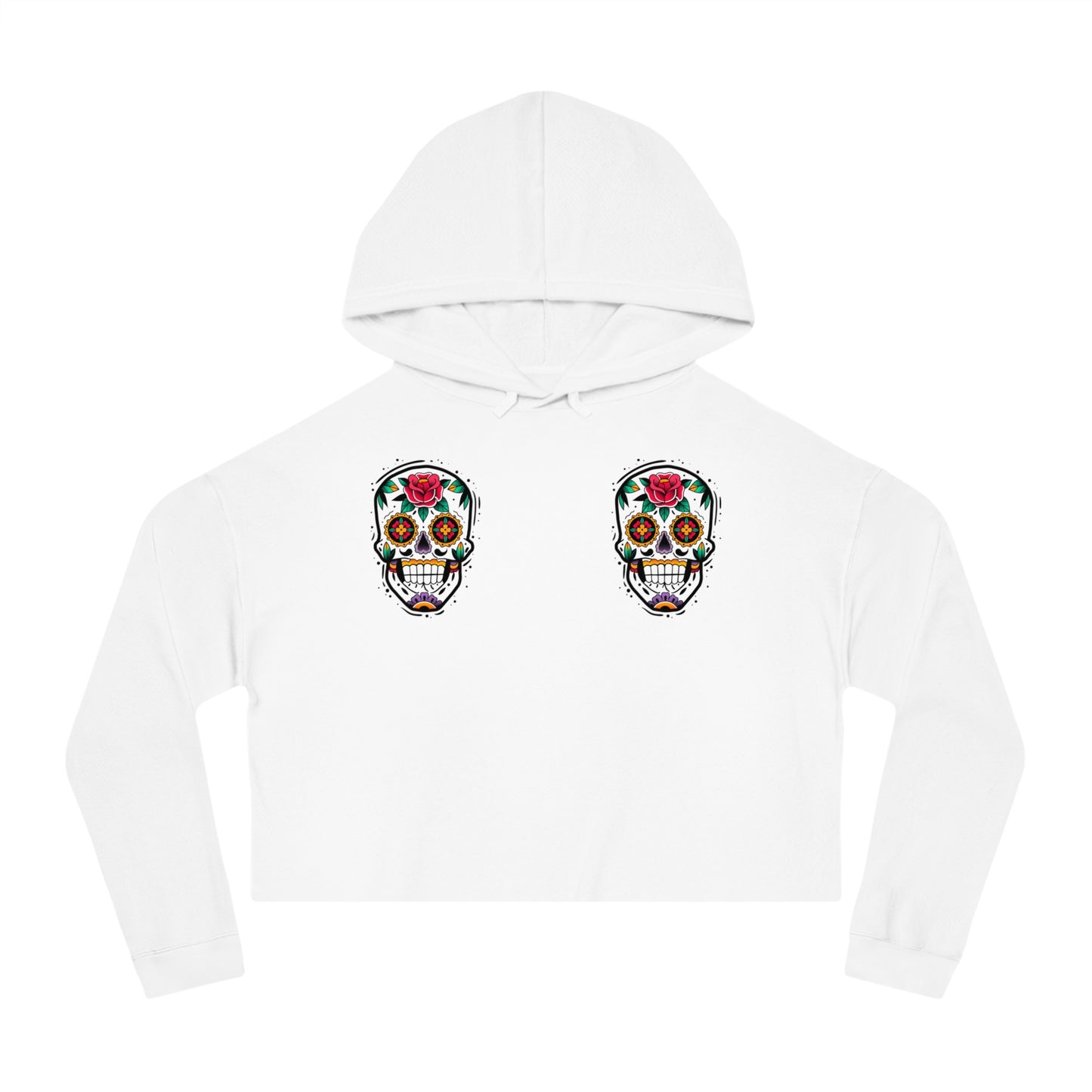 Calavera Cropped Hooded Sweatshirt