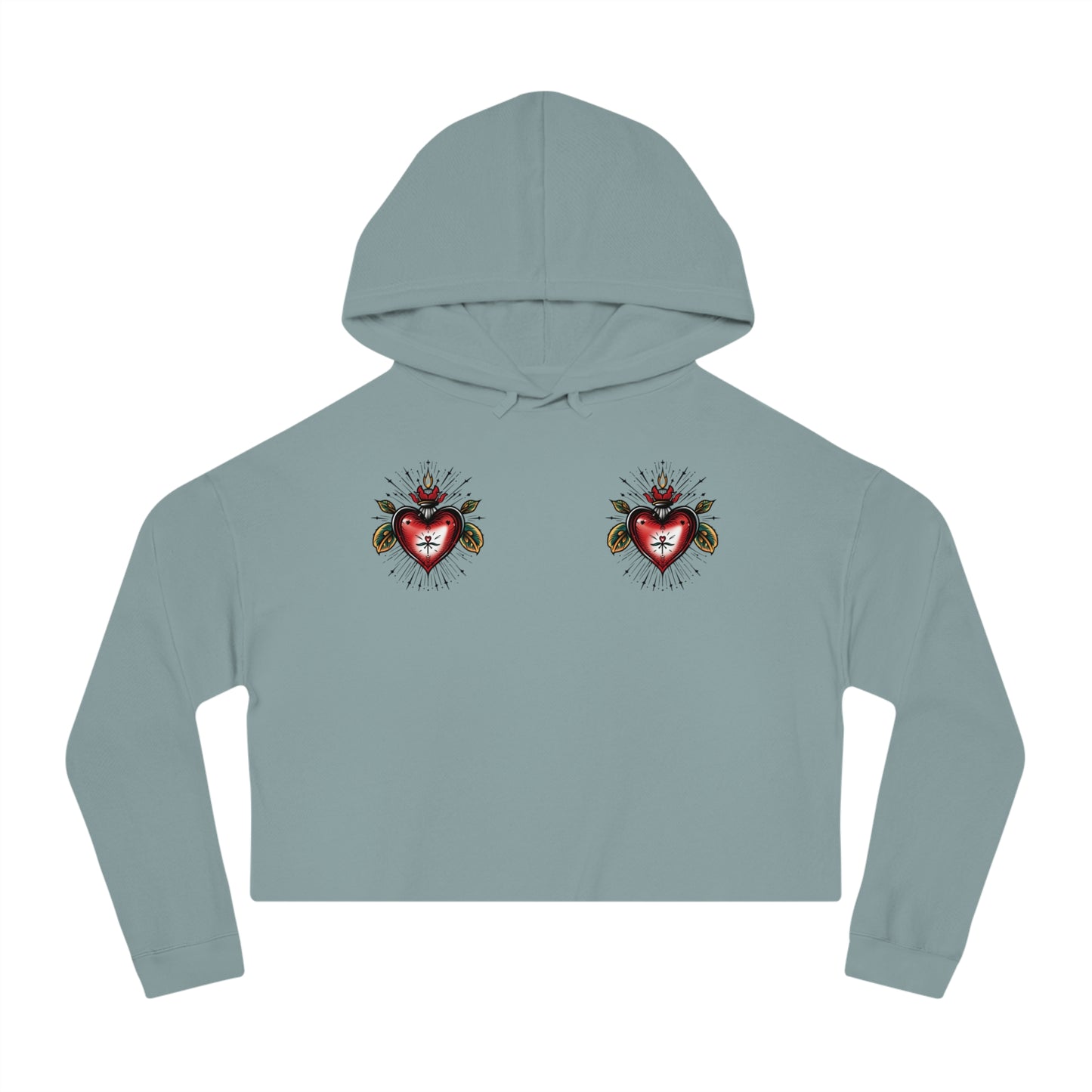 Sacred Heart Cropped Hooded Sweatshirt