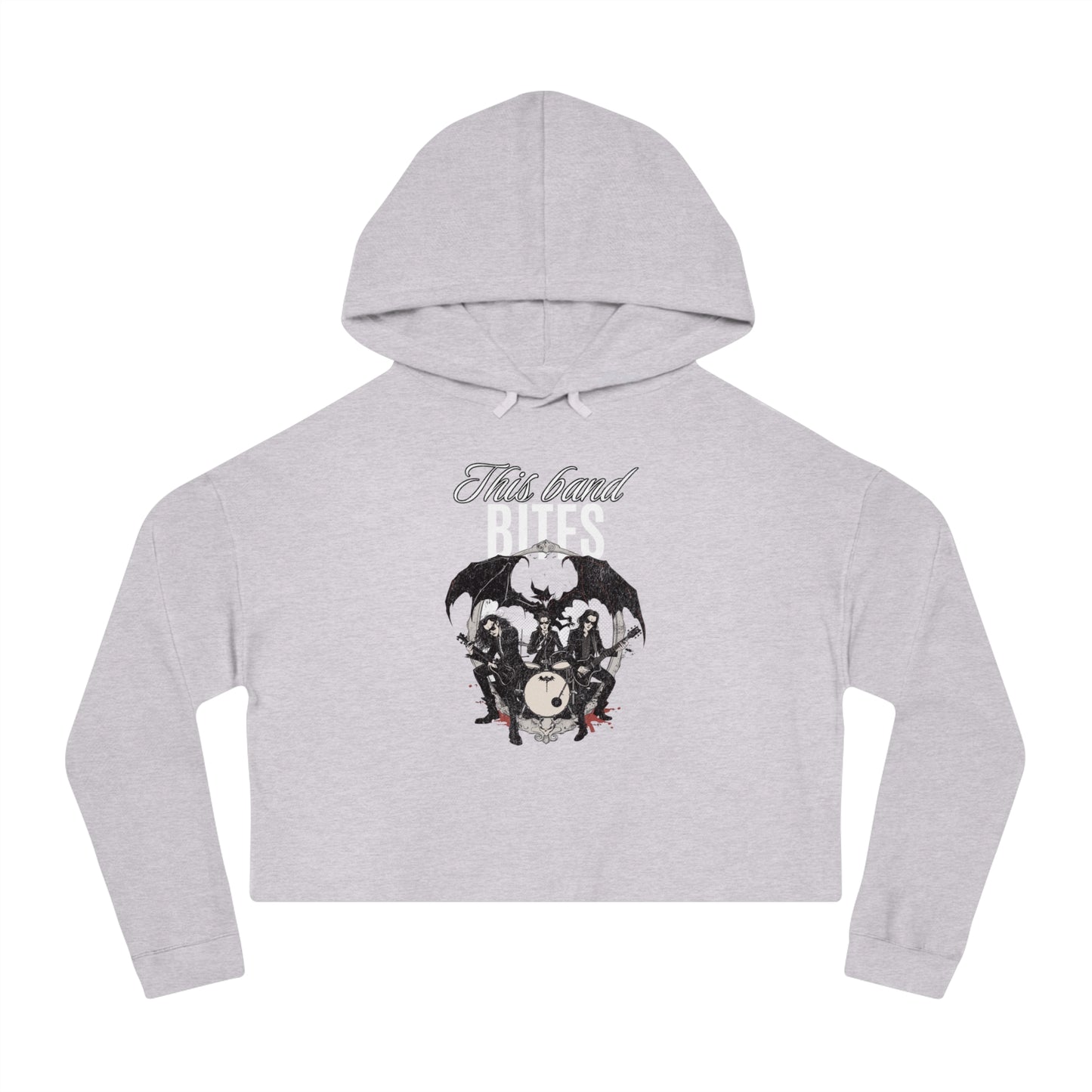 This Band Bites Cropped Hooded Sweatshirt