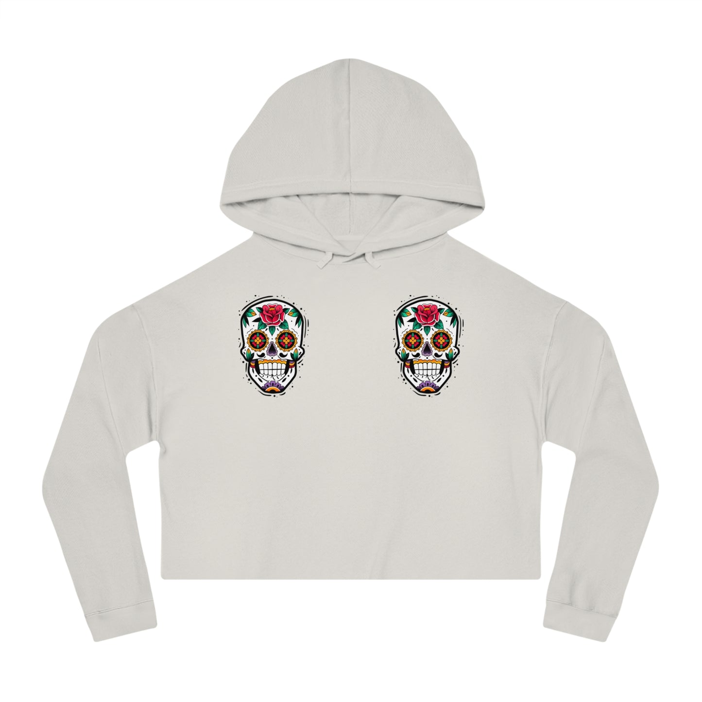 Calavera Cropped Hooded Sweatshirt