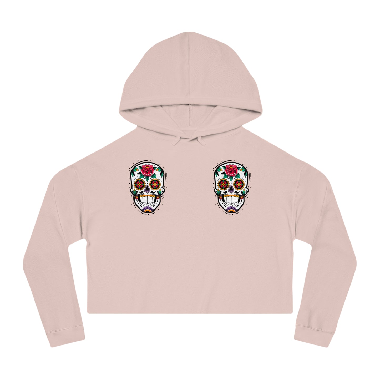 Calavera Cropped Hooded Sweatshirt