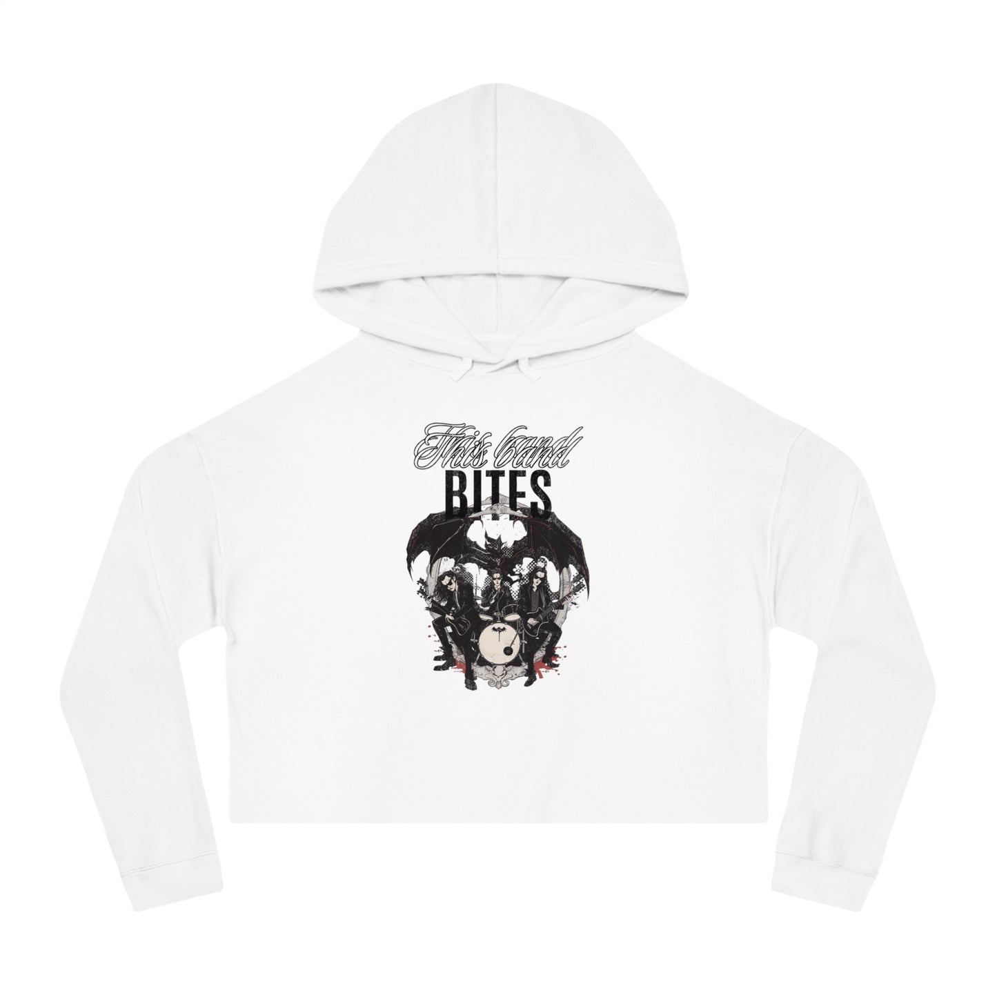 This Band Bites Cropped Hooded Sweatshirt