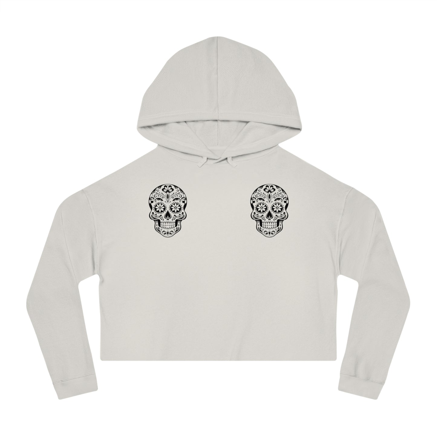 Sugar Skull Cropped Hooded Sweatshirt