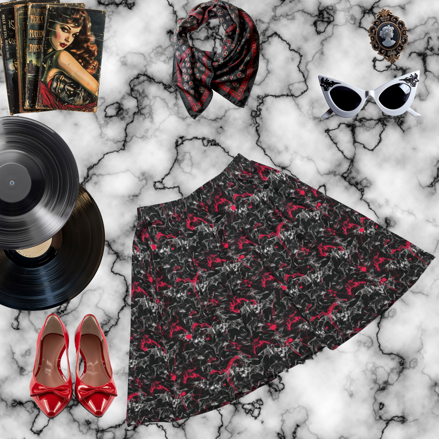 Flutterby and Bite Skater Skirt