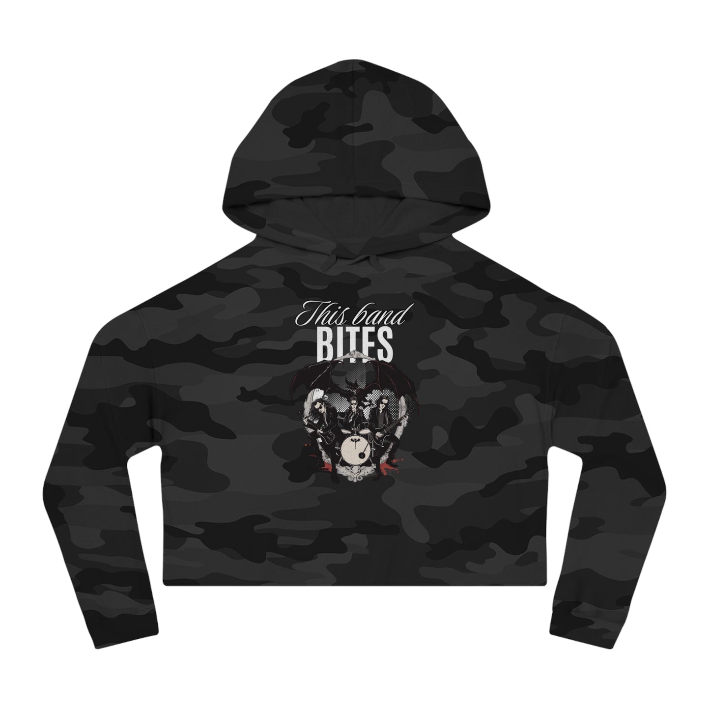 This Band Bites Cropped Hooded Sweatshirt