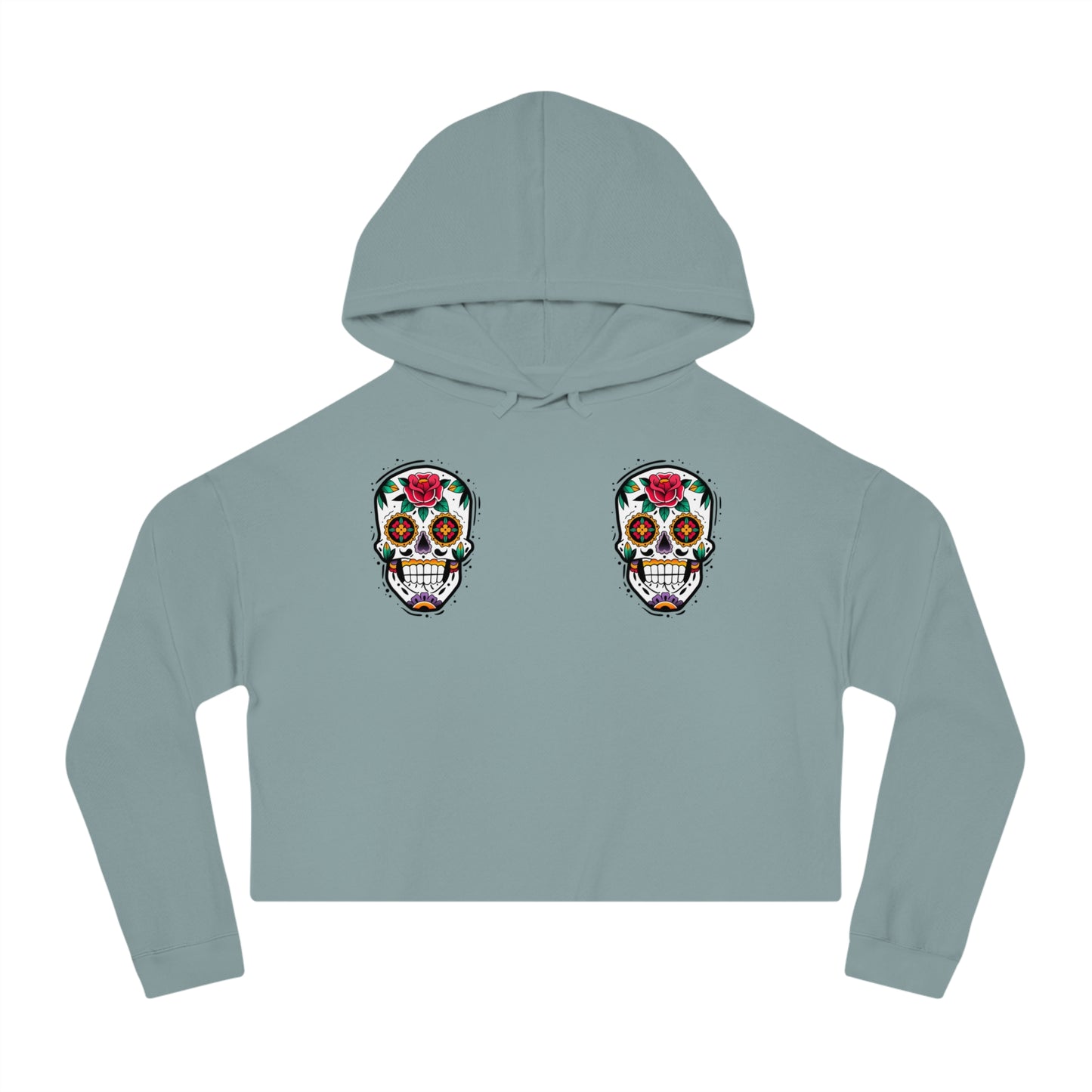 Calavera Cropped Hooded Sweatshirt