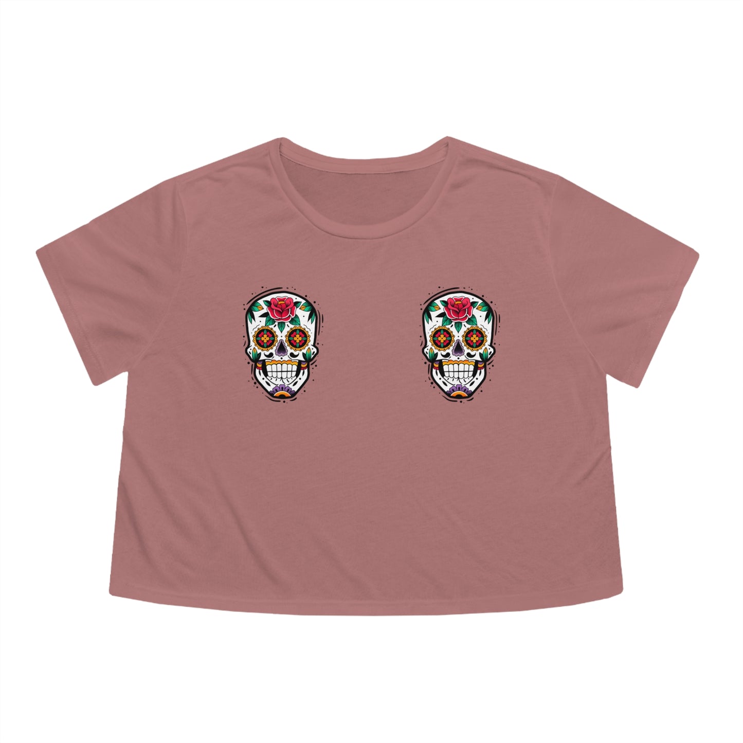 Calavera Flowy Cropped Tee