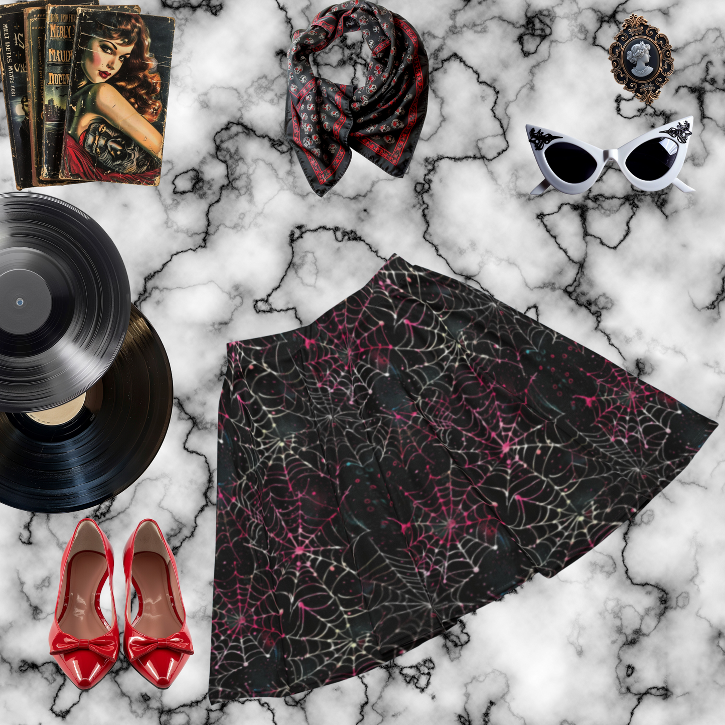 Queen of the Cobwebs Skater Skirt