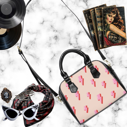 Pink Lightning Shoulder Handbag