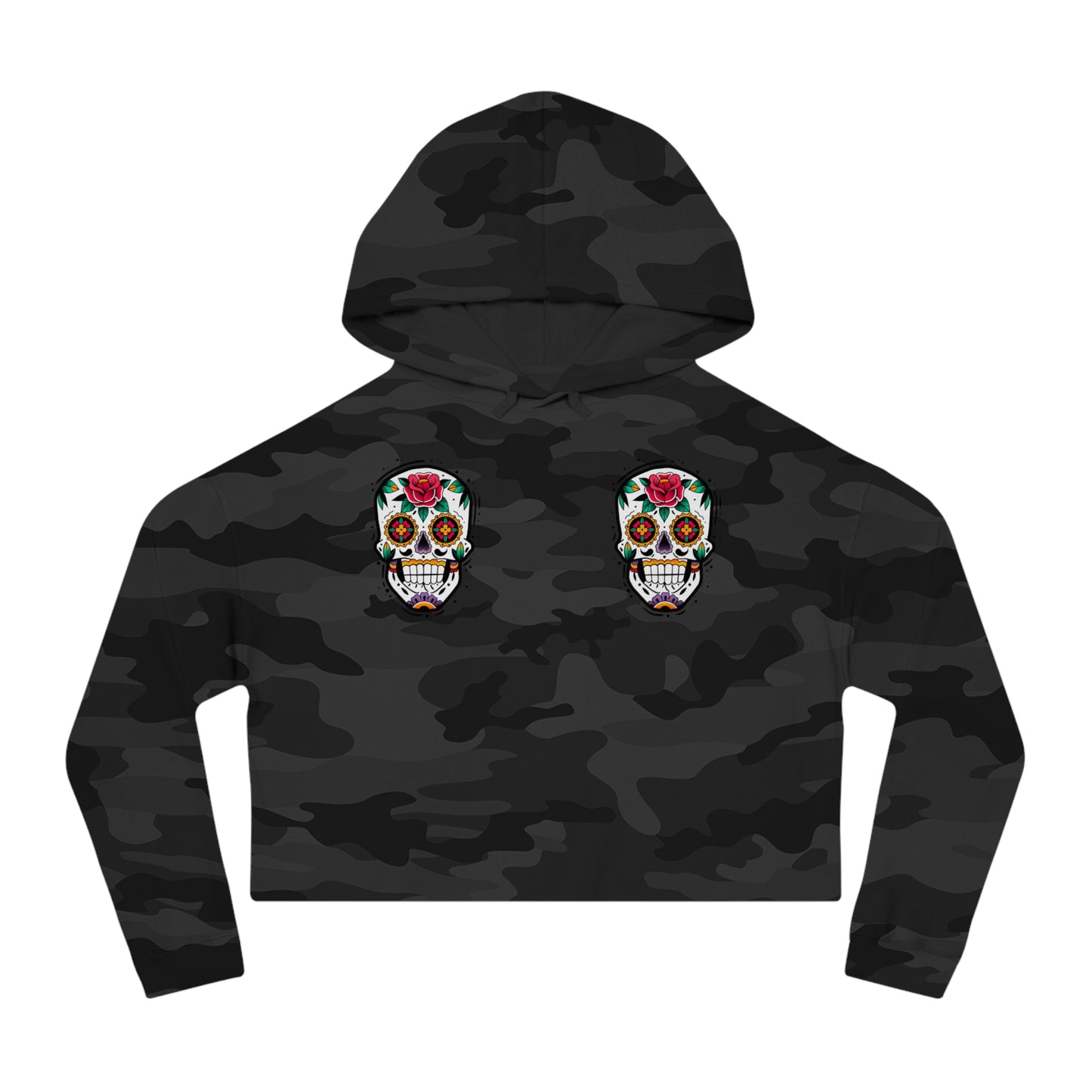 Calavera Cropped Hooded Sweatshirt