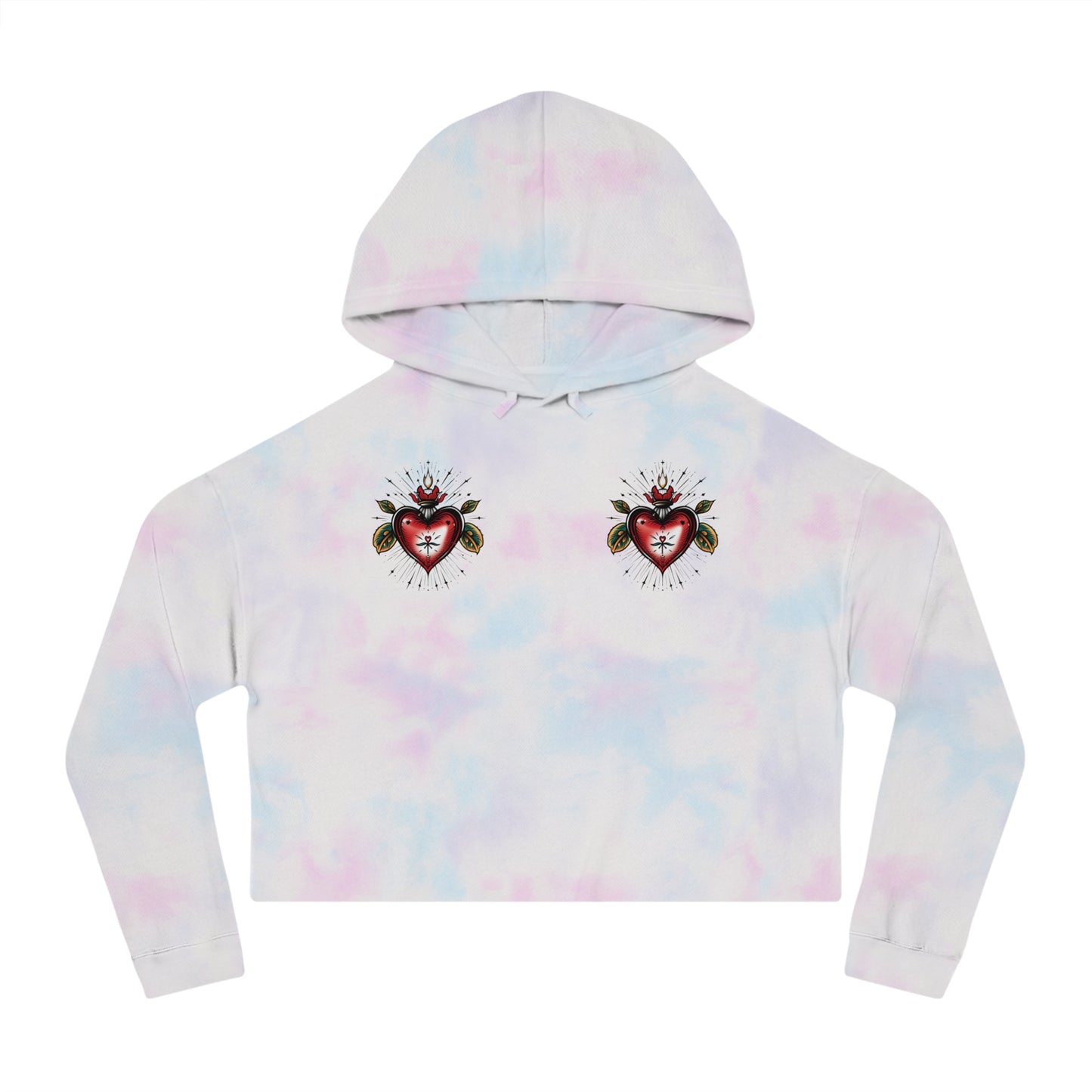 Sacred Heart Cropped Hooded Sweatshirt