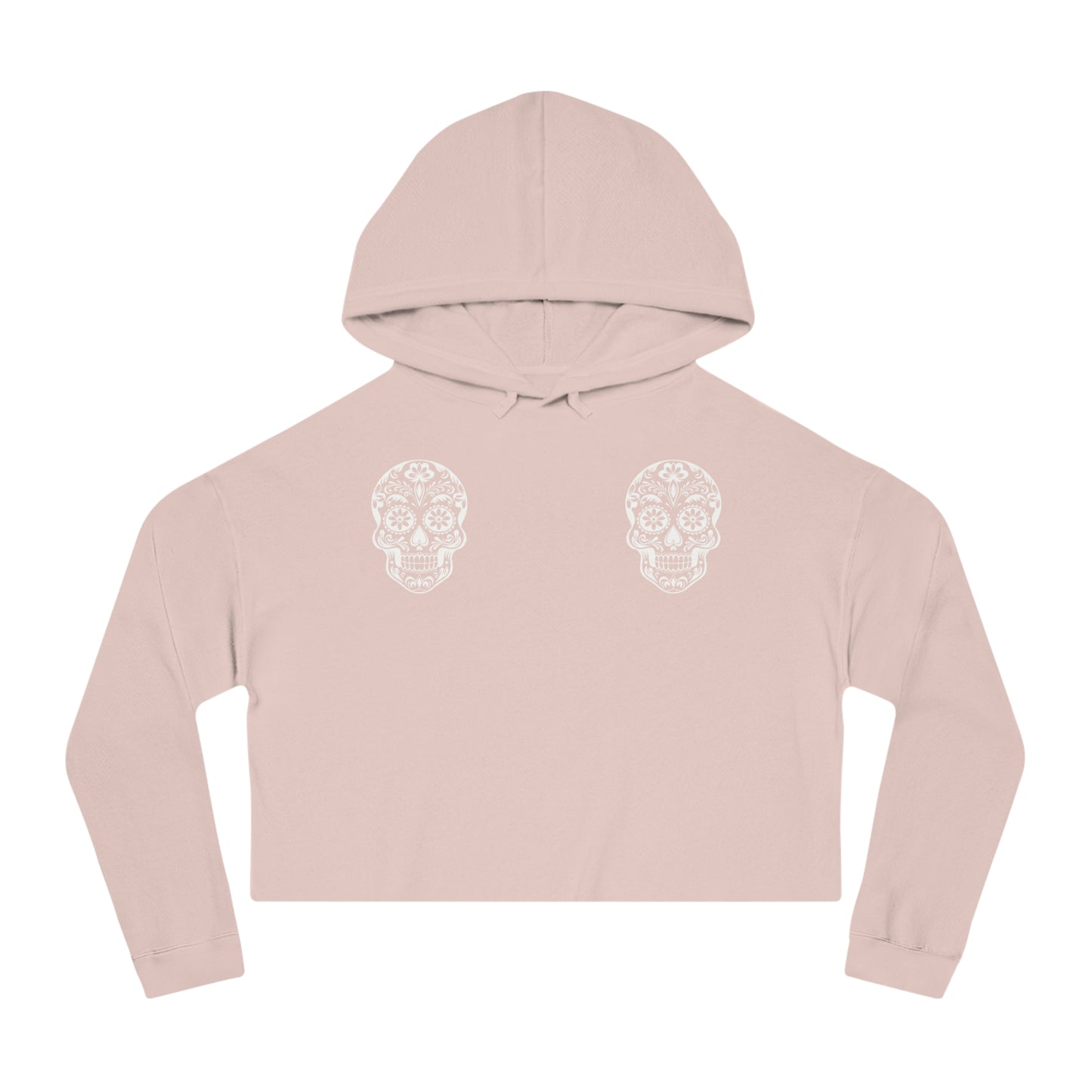 Sugar Skull Cropped Hooded Sweatshirt