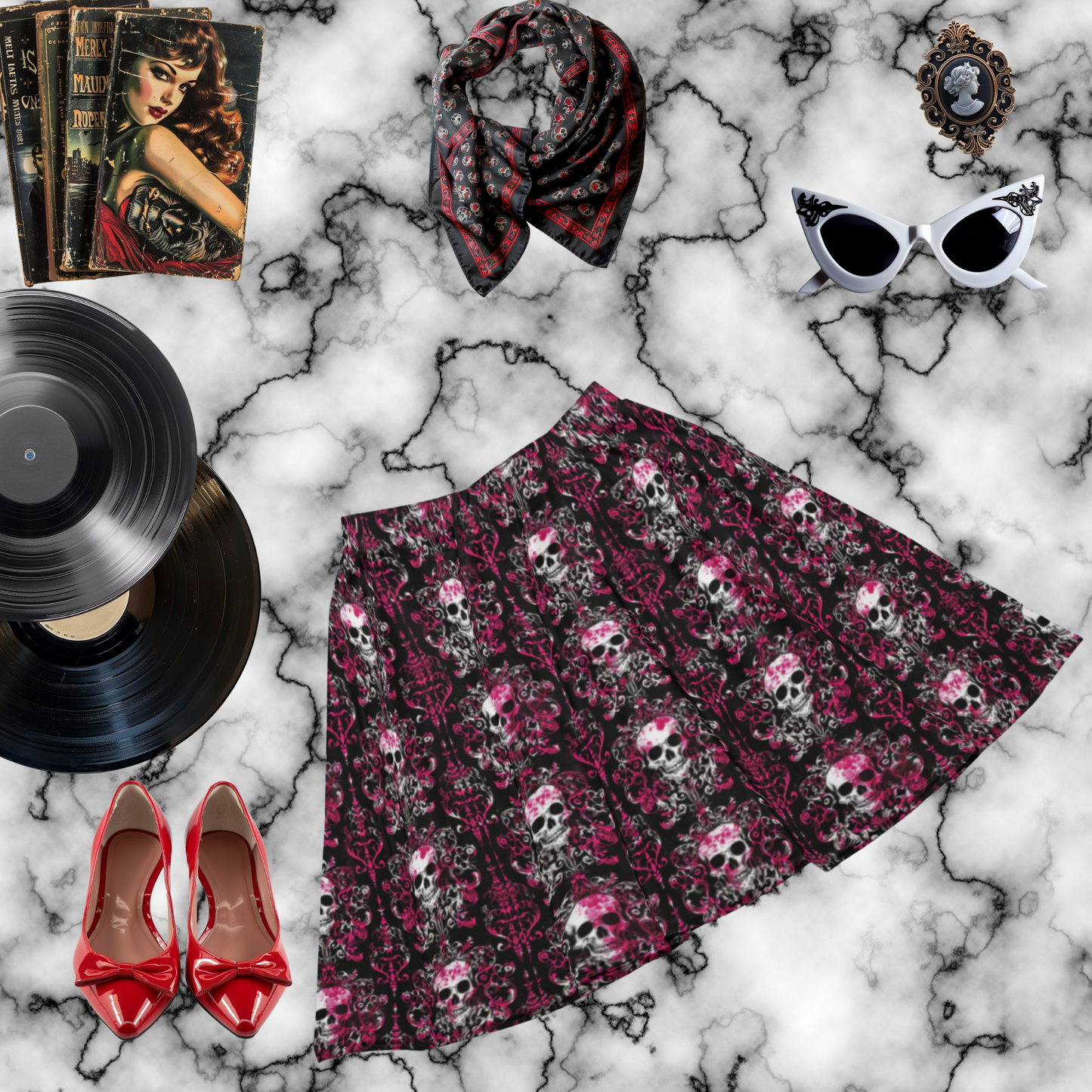 Lace & Bones Skater Skirt