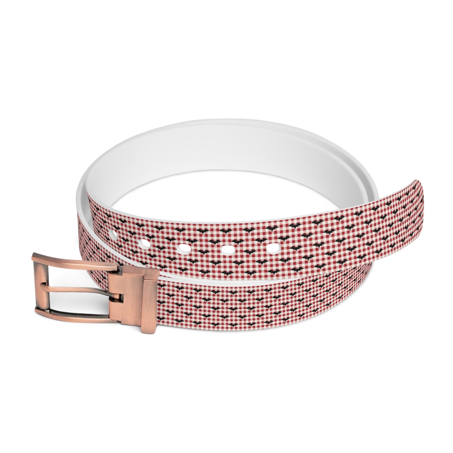Gothic Gingham Bat Charm Belt